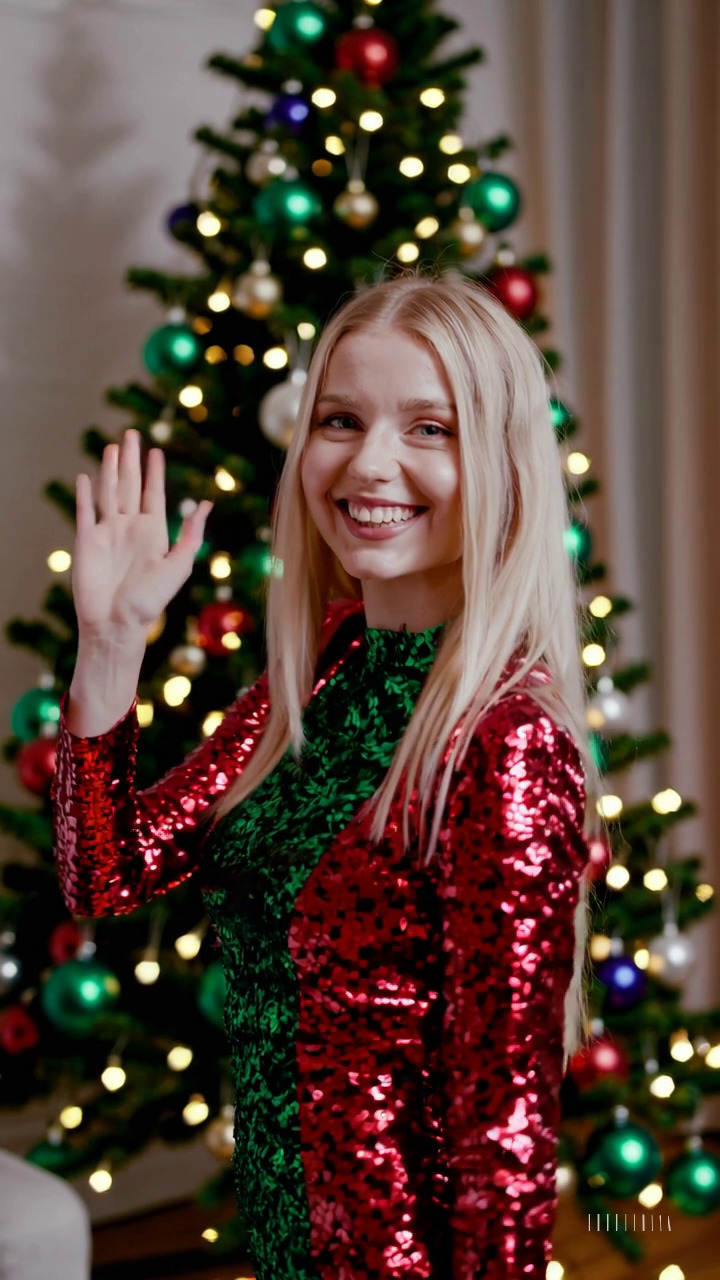 Free video Live cover video in VKontakte communities: celebration of a young blonde woman