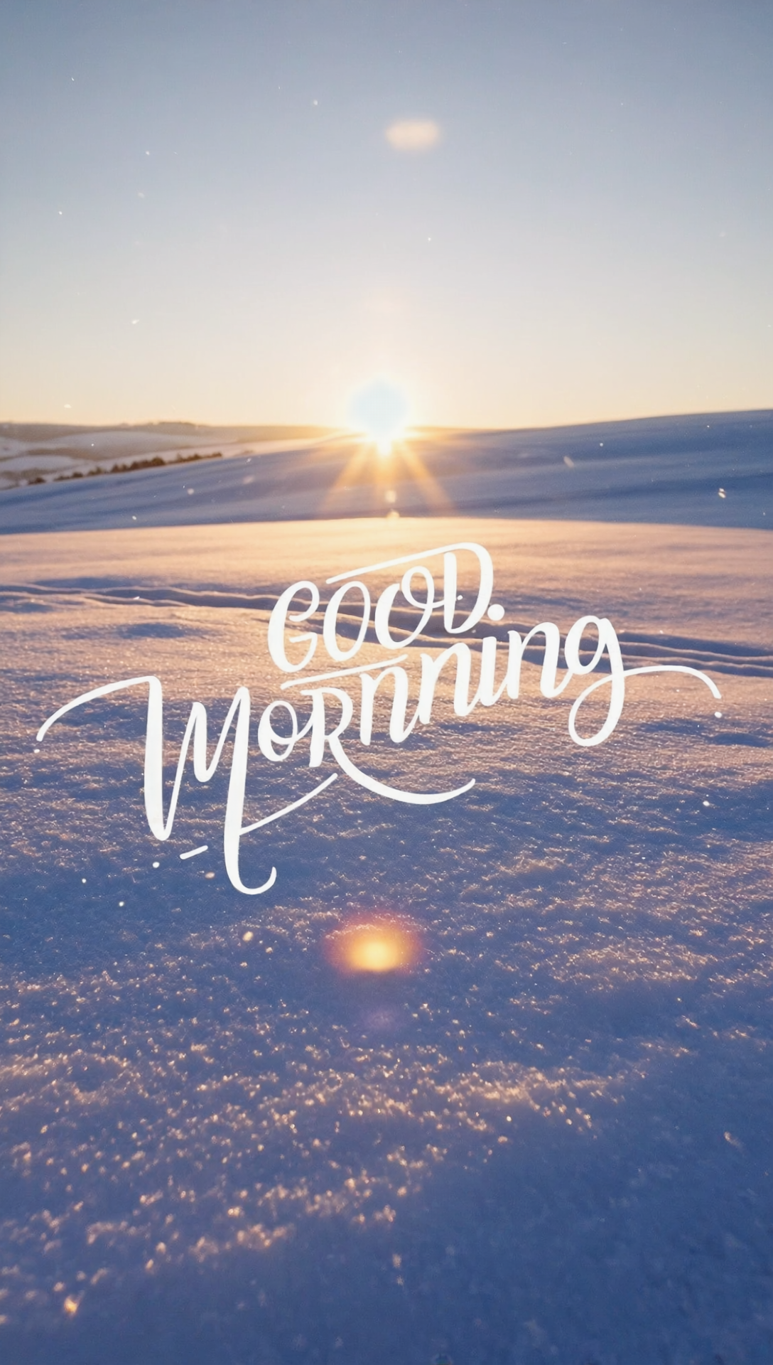 Бесплатная открытка Обои на телефон открытка картинка с добрым утром зимняя со снего