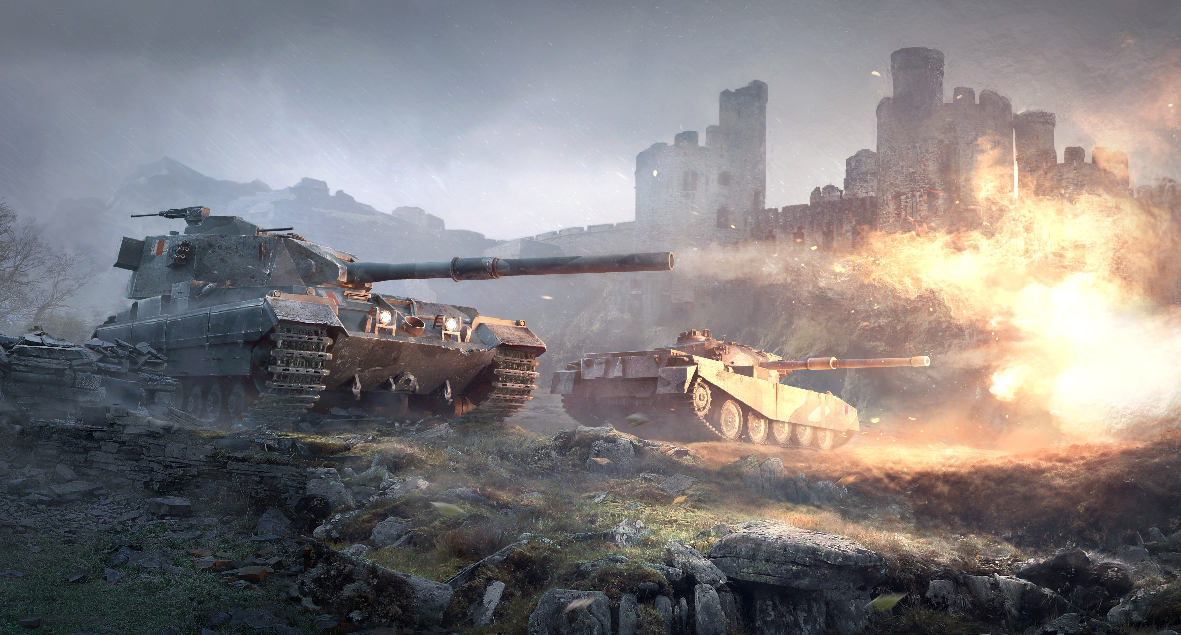 Wallpapers world of tanks fv215b fv4202 on the desktop