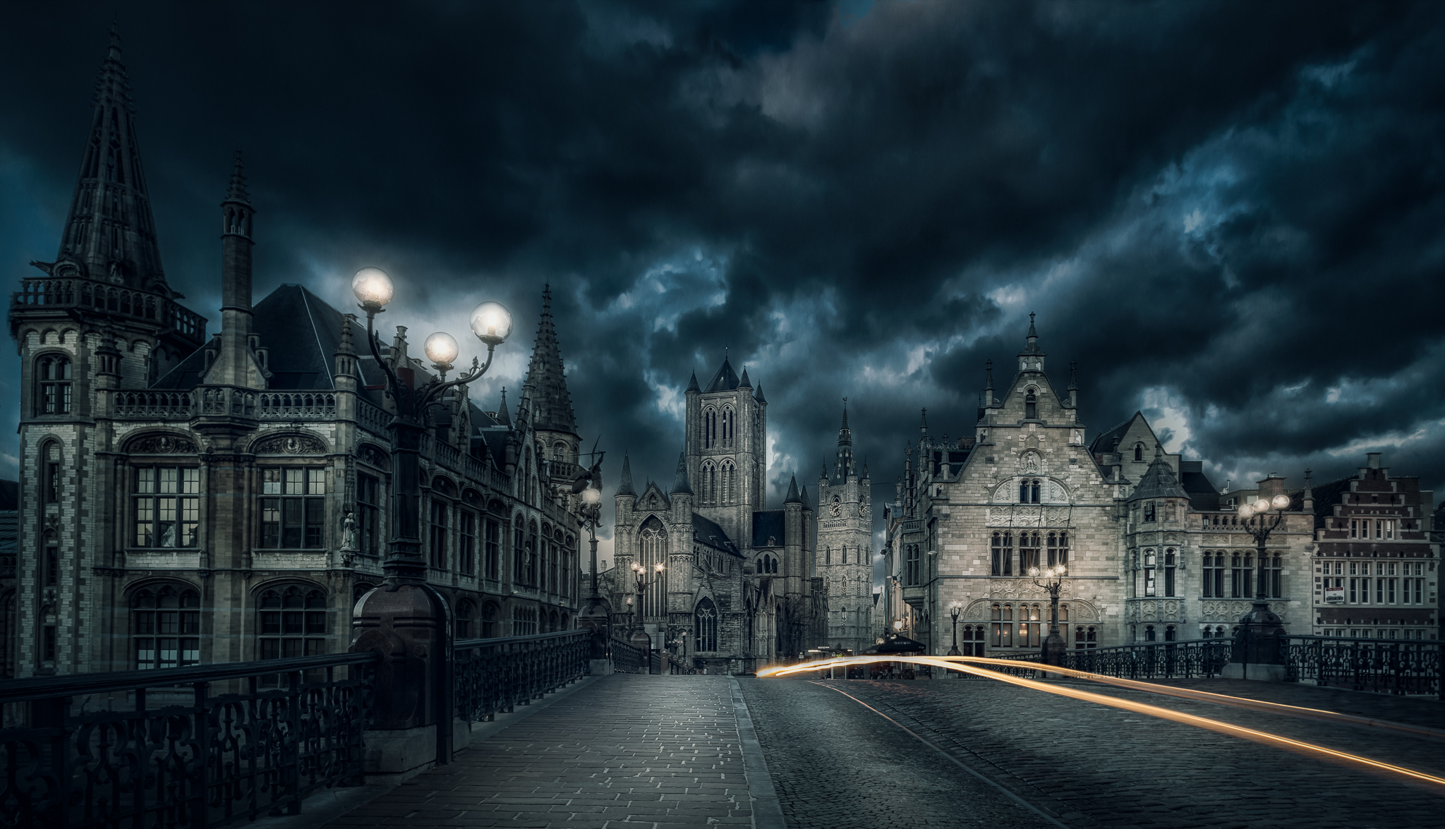 Wallpapers Ghent houses Belgium on the desktop