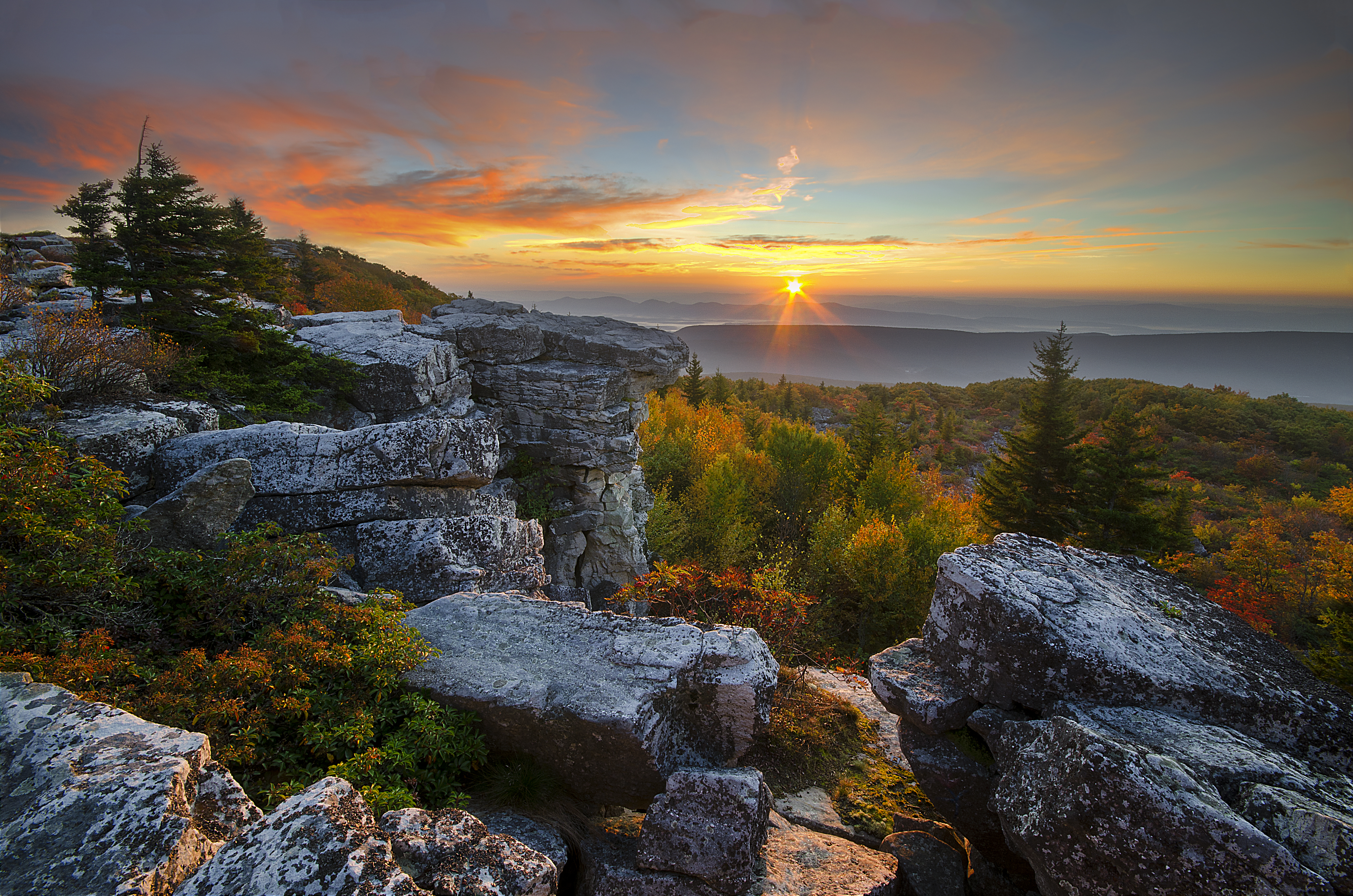 Wallpapers West Virginia Sunrise Appalachian mountains on the desktop