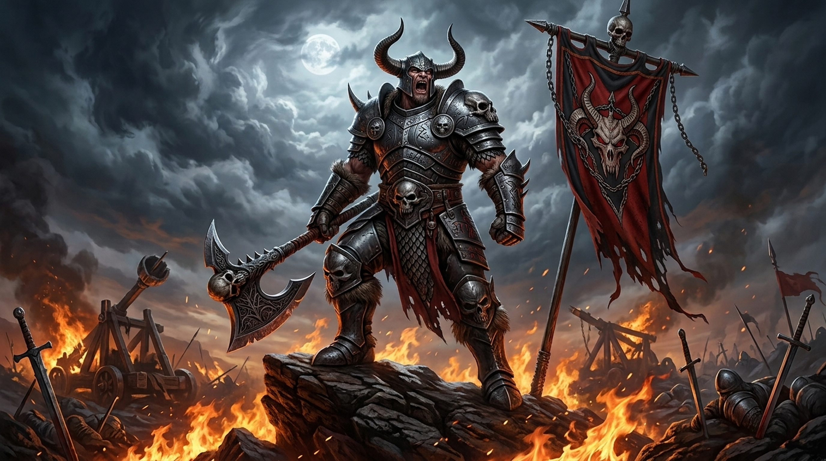 Wallpapers warrior armor axe on the desktop