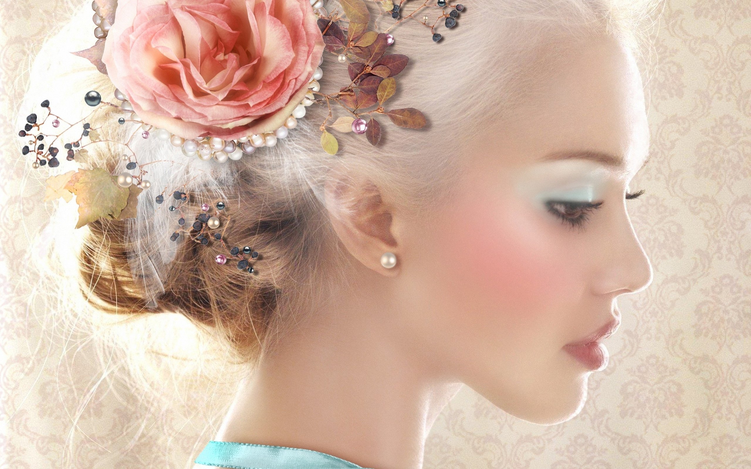 Wallpapers artwork decorated face on the desktop