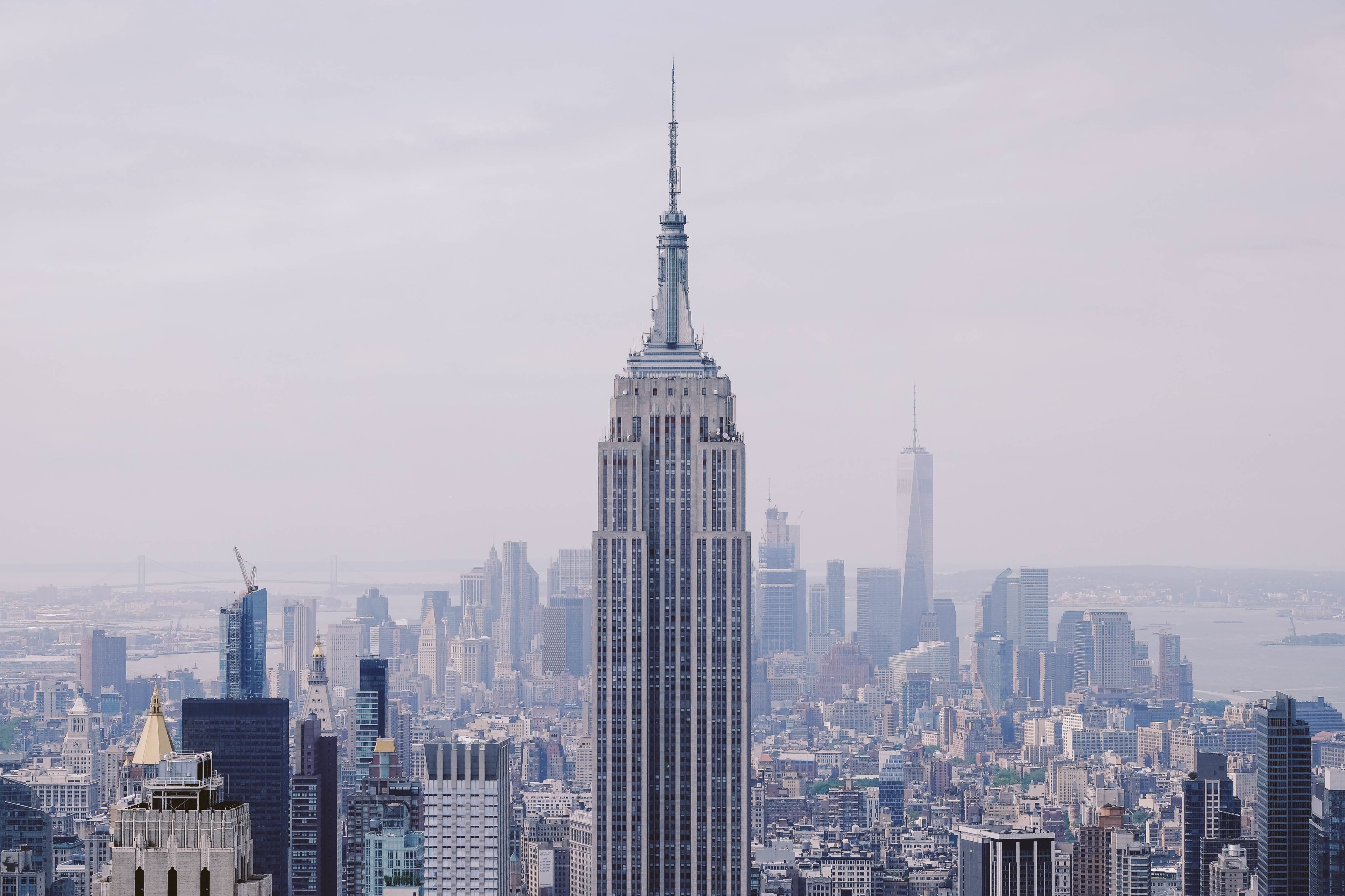 Free photo Vintage New York with skyscrapers