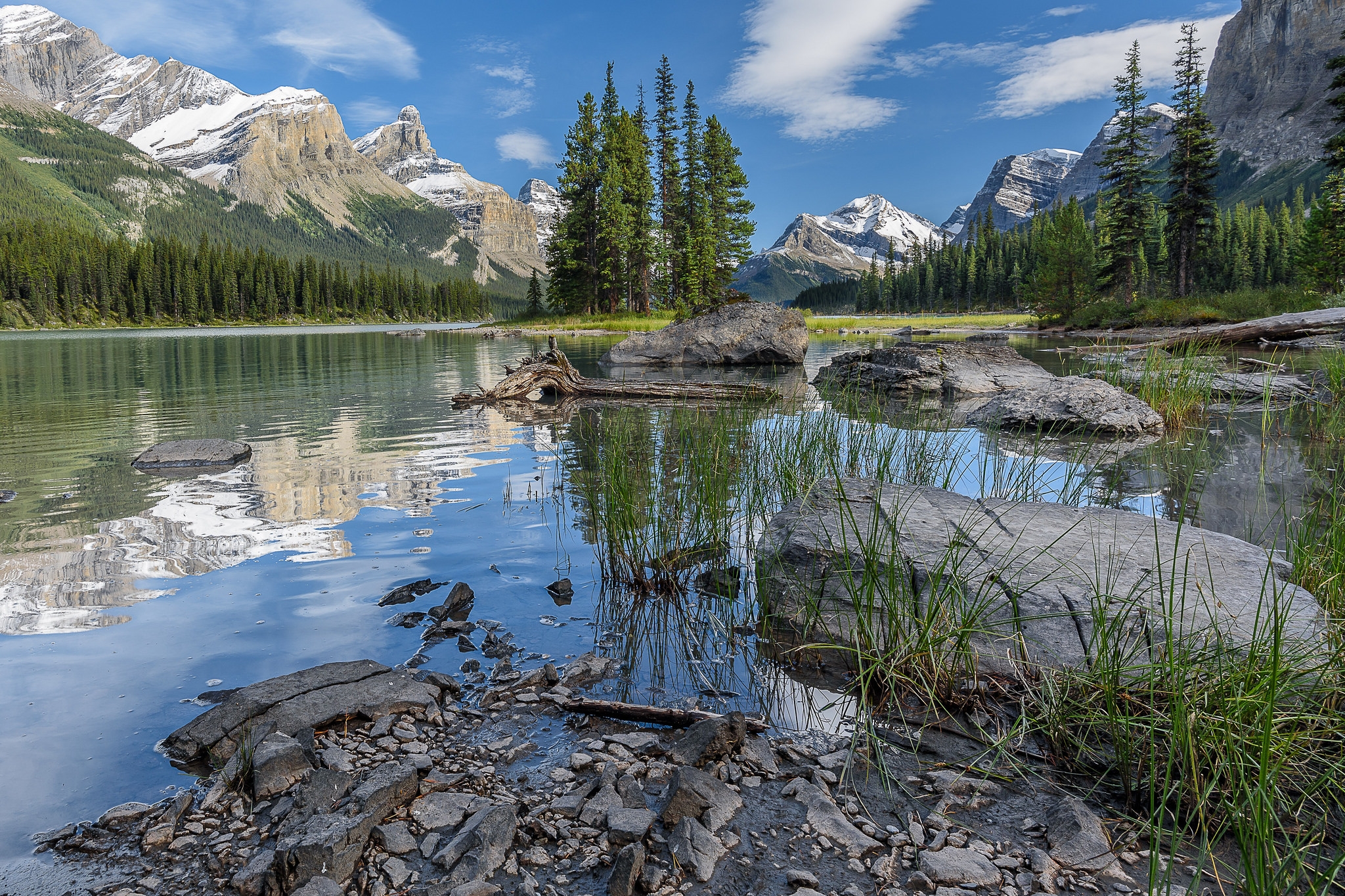 Wallpapers Jasper National Park Maligne lake Canada on the desktop