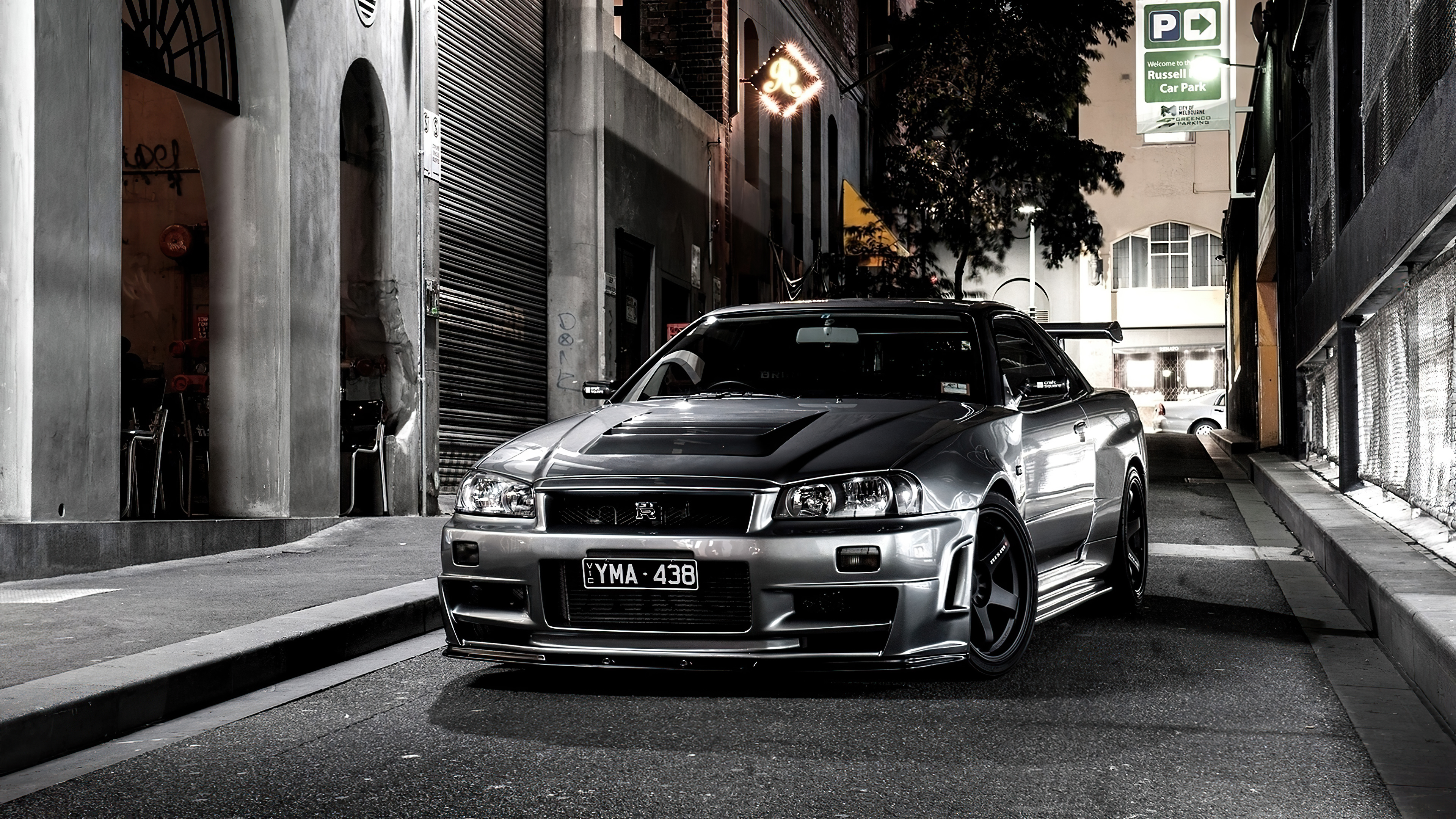 Wallpapers monochrome Skyline Nissan GTR on the desktop