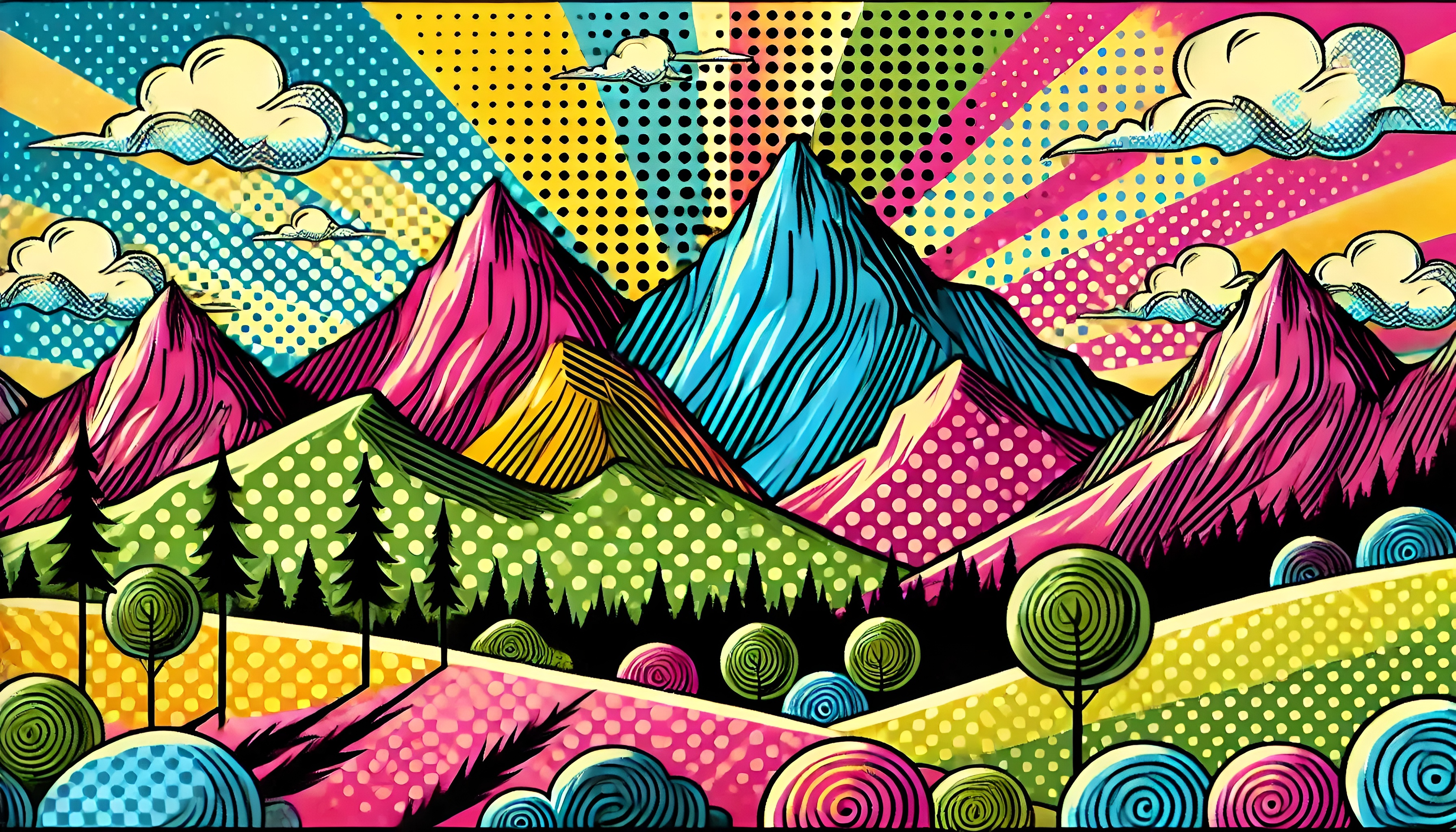 免费照片抽象山景