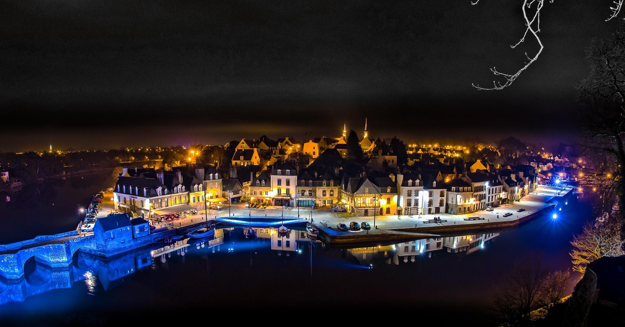 Wallpapers Port Saint-Gustan evening river on the desktop