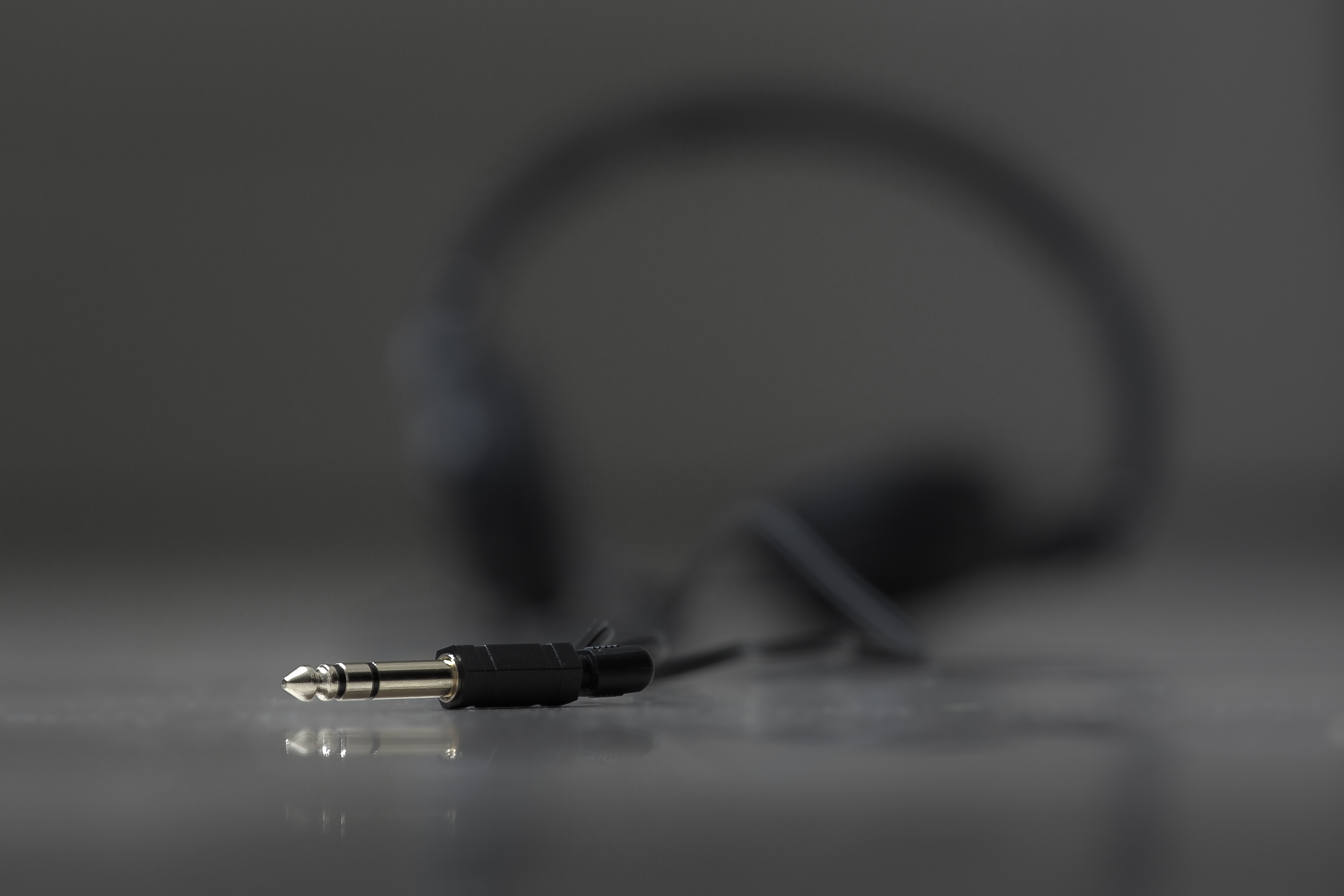 Blurry photo and headphones