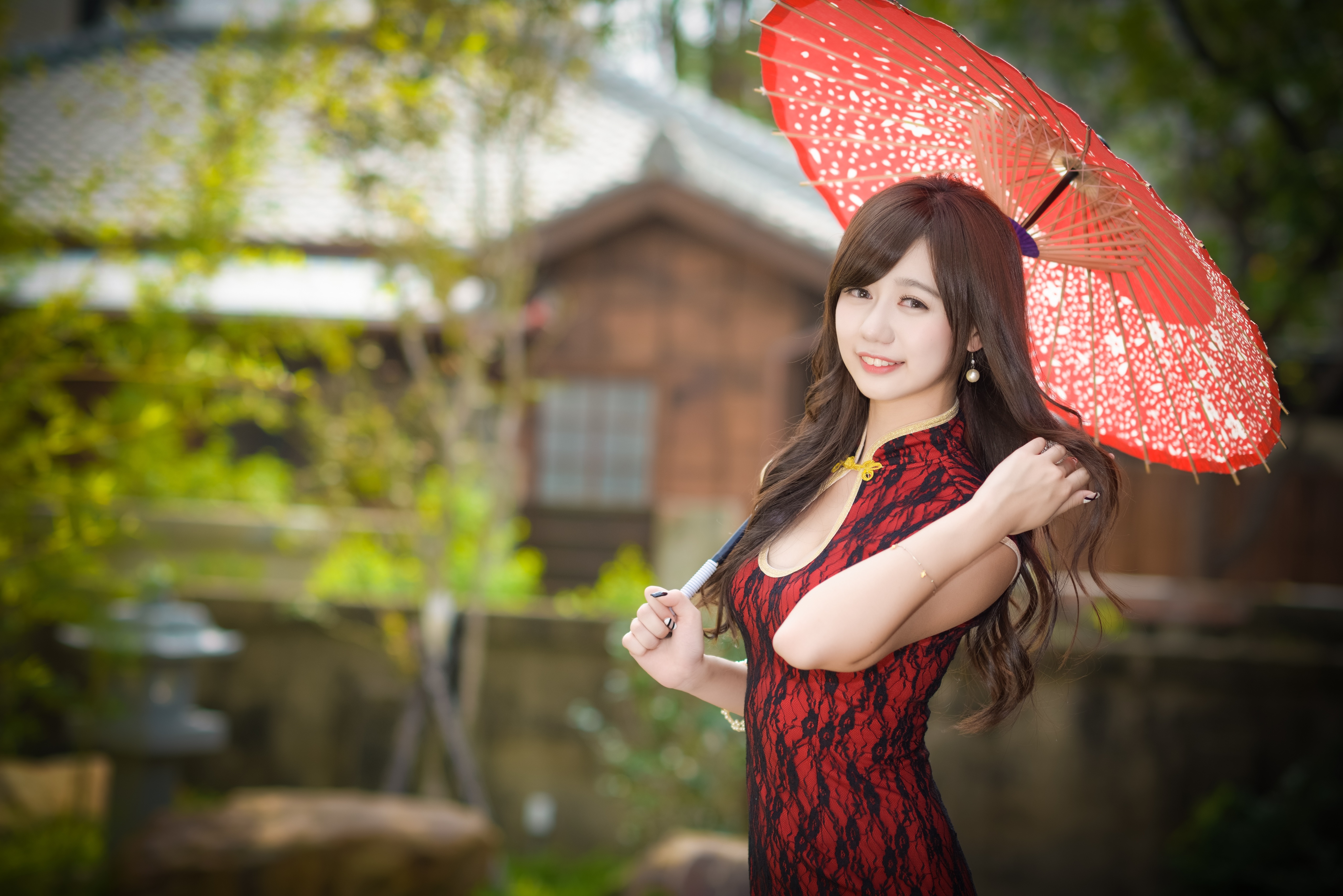 Wallpapers asian hands girls umbrella on the desktop