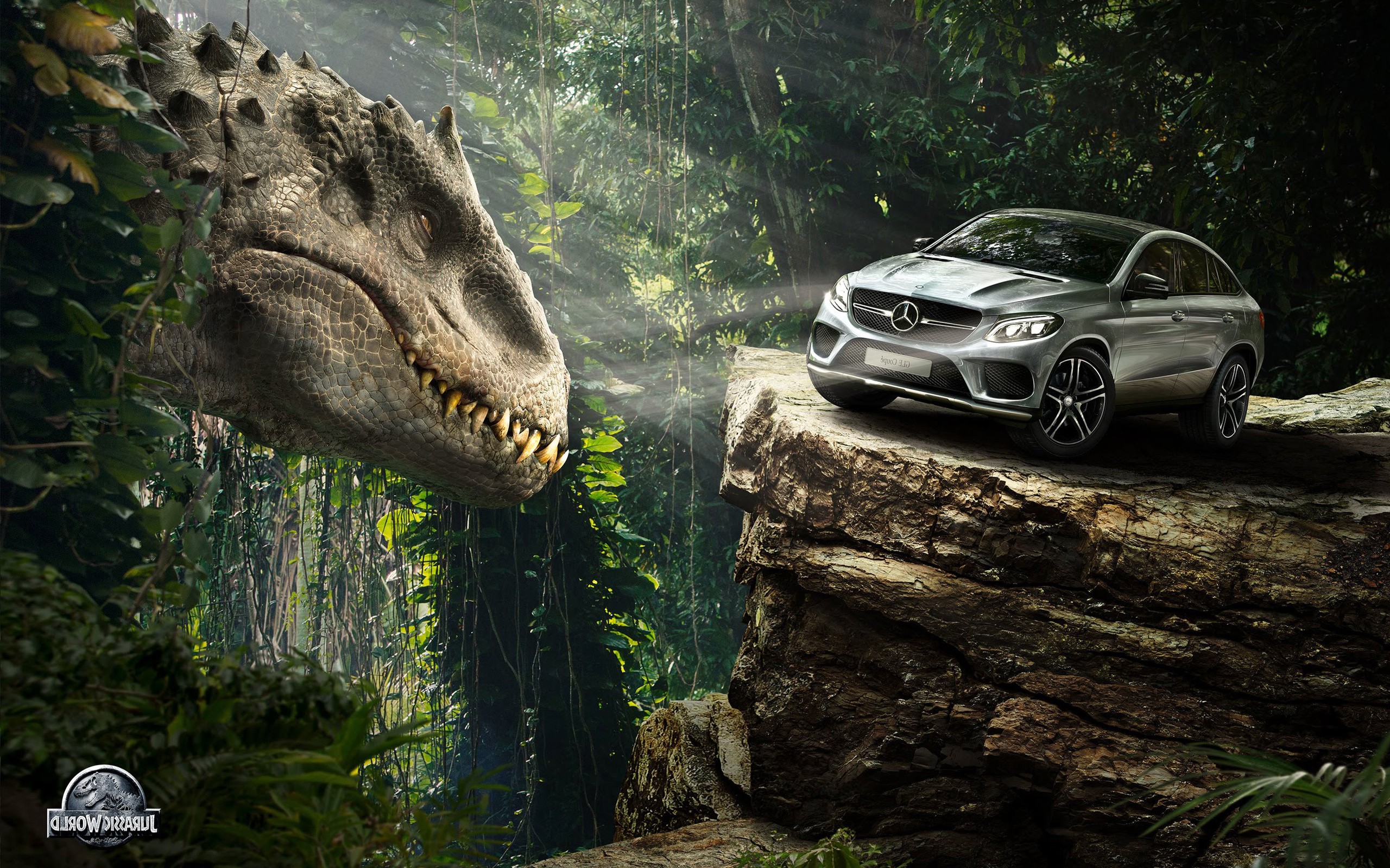 Wallpapers Mercedes Benz Tyrannosaurus jungle on the desktop