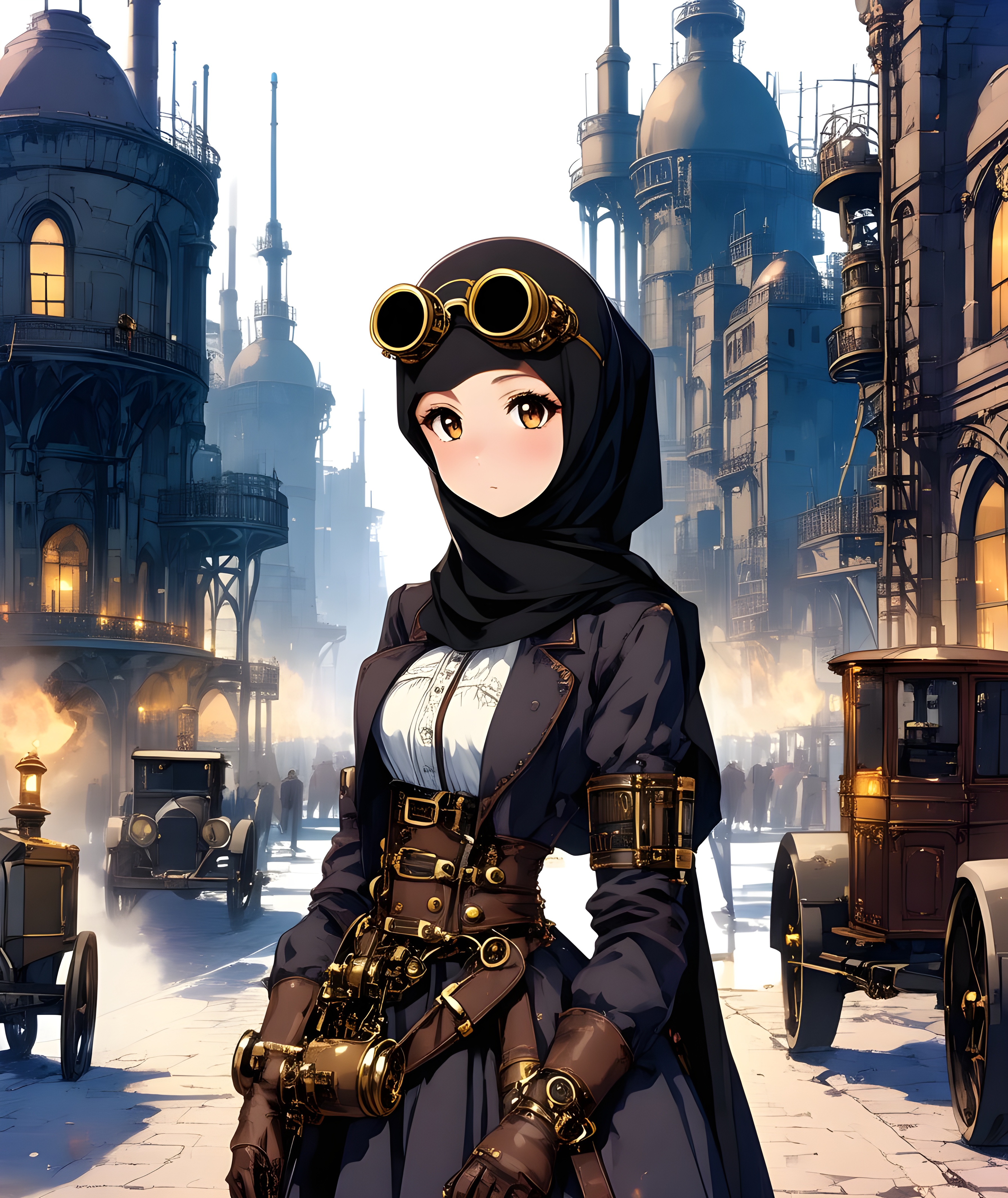 Free photo Steampunk girl.