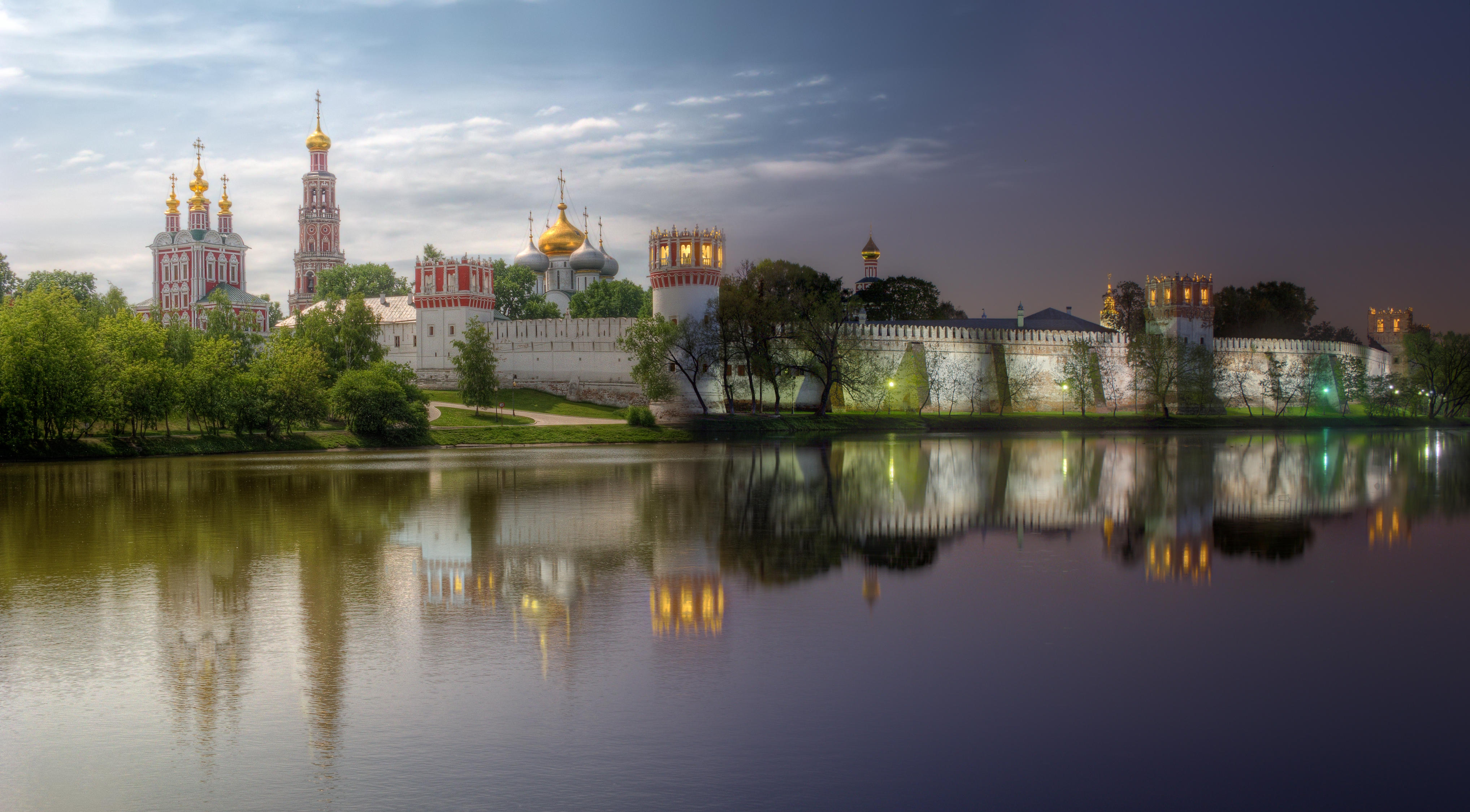 Обои Москва Россия Богородицко-Смоленский монастырь на рабочий стол