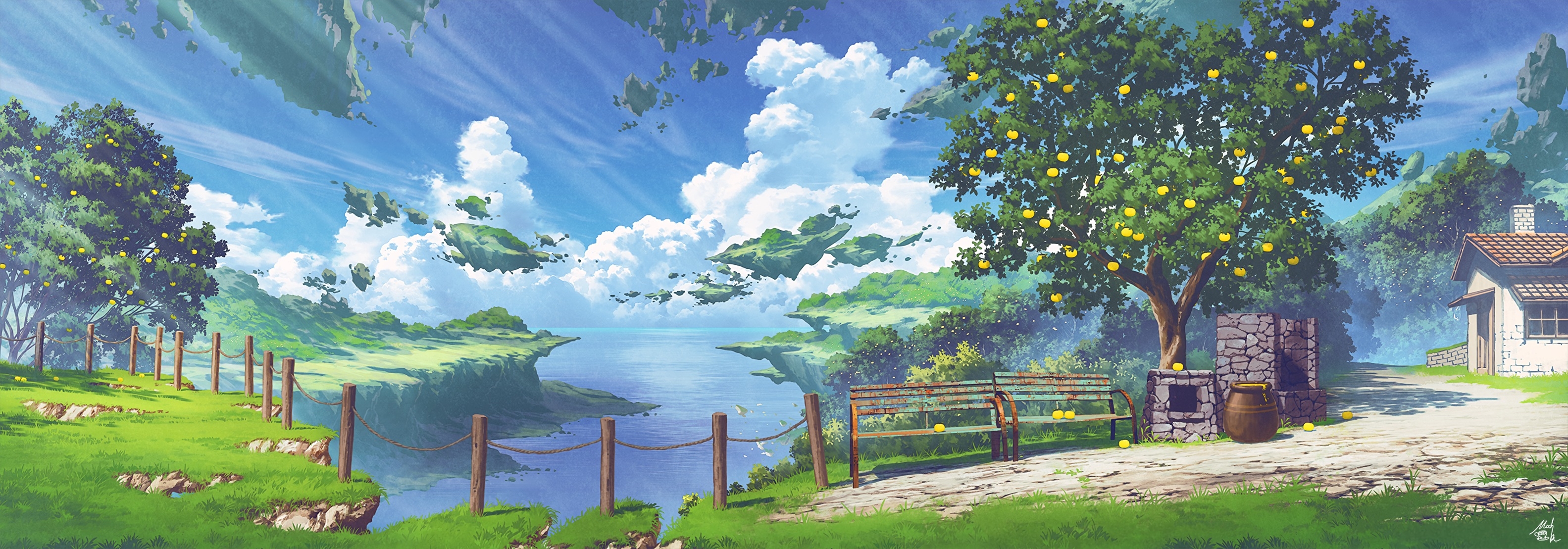 Free photo Anime landscape