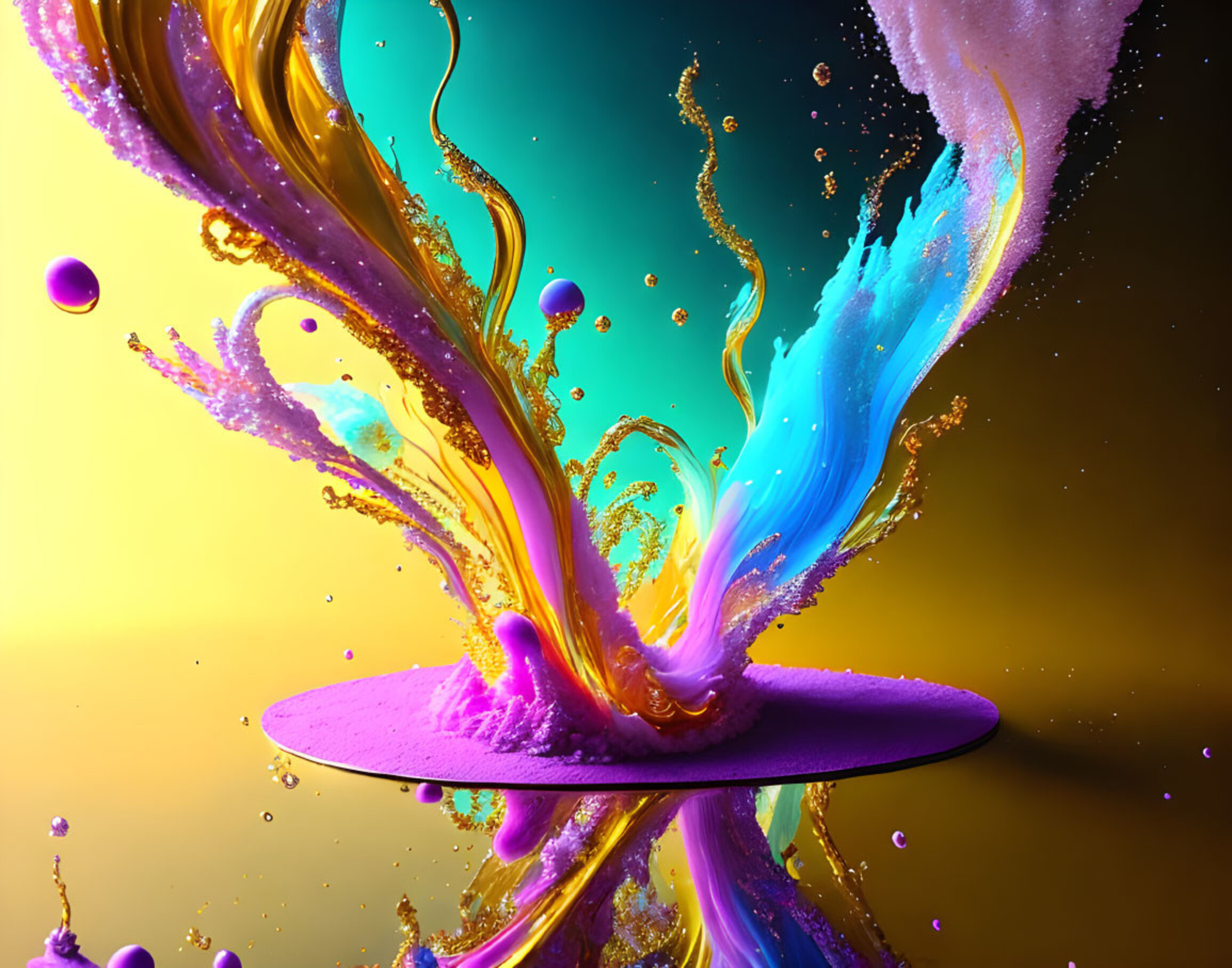 桌面上的壁纸下降 飞溅 轻