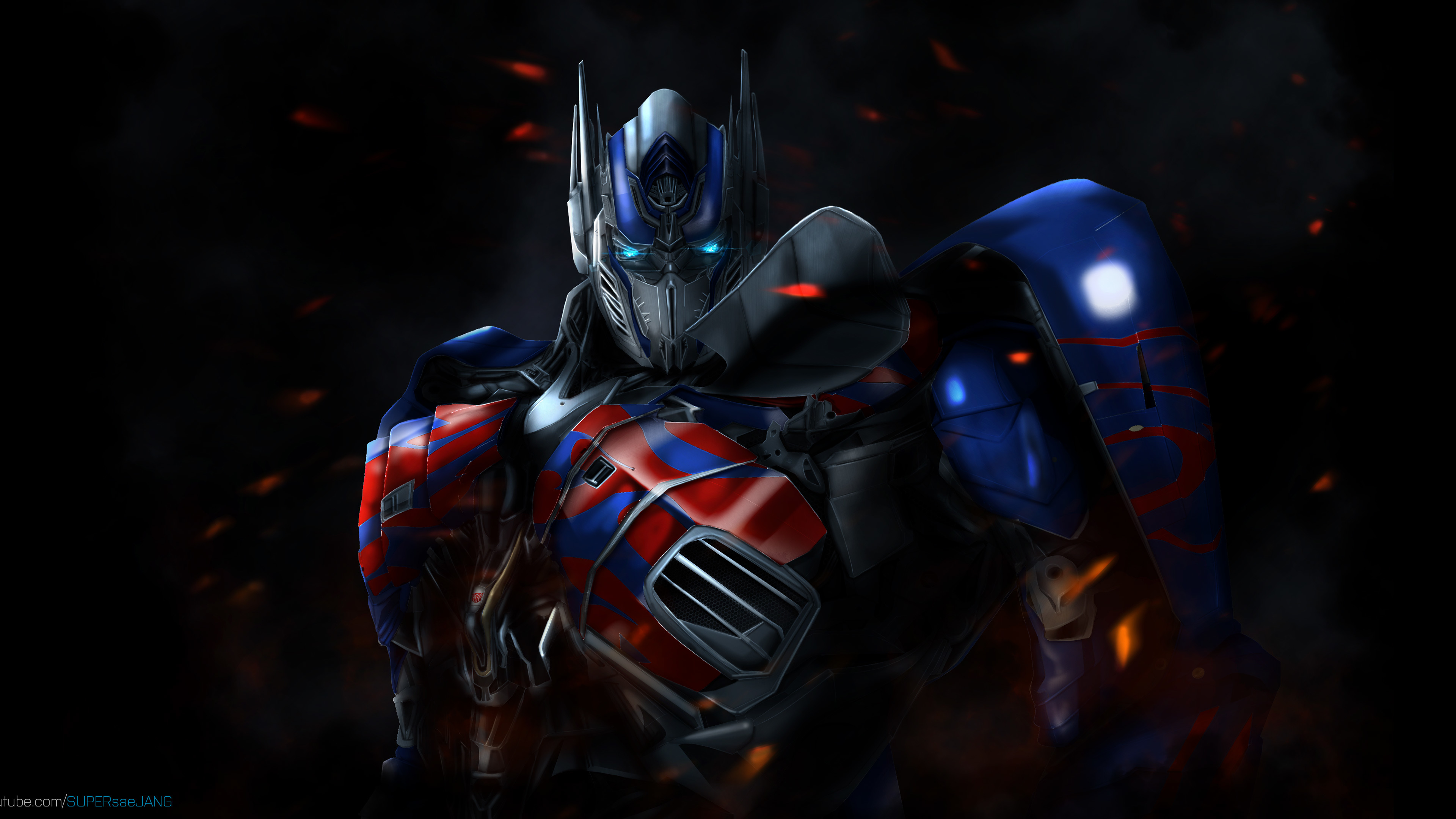 Free photo A portrait of optimus prime