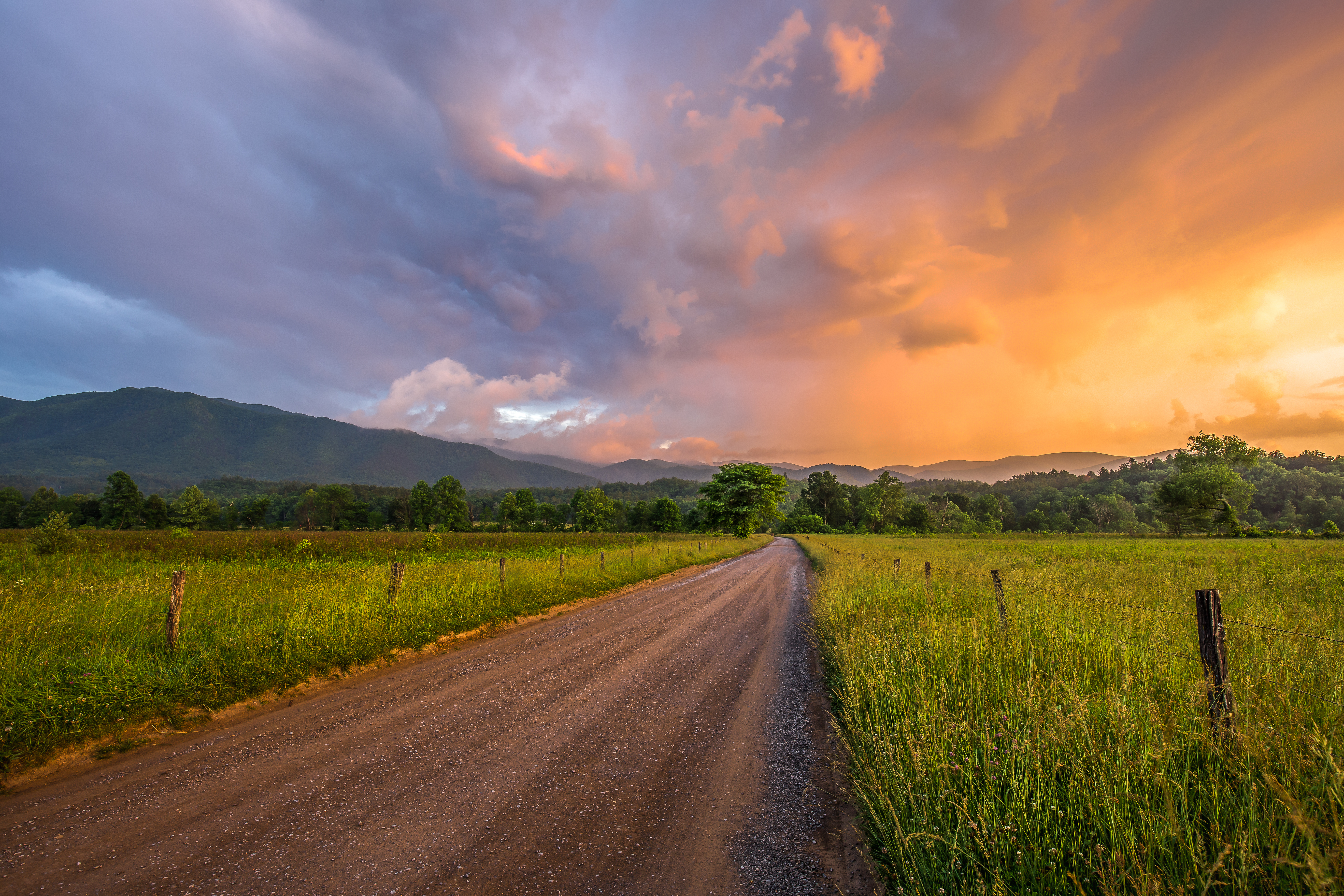 Wallpapers Great Smoky National Park road landscape on the desktop