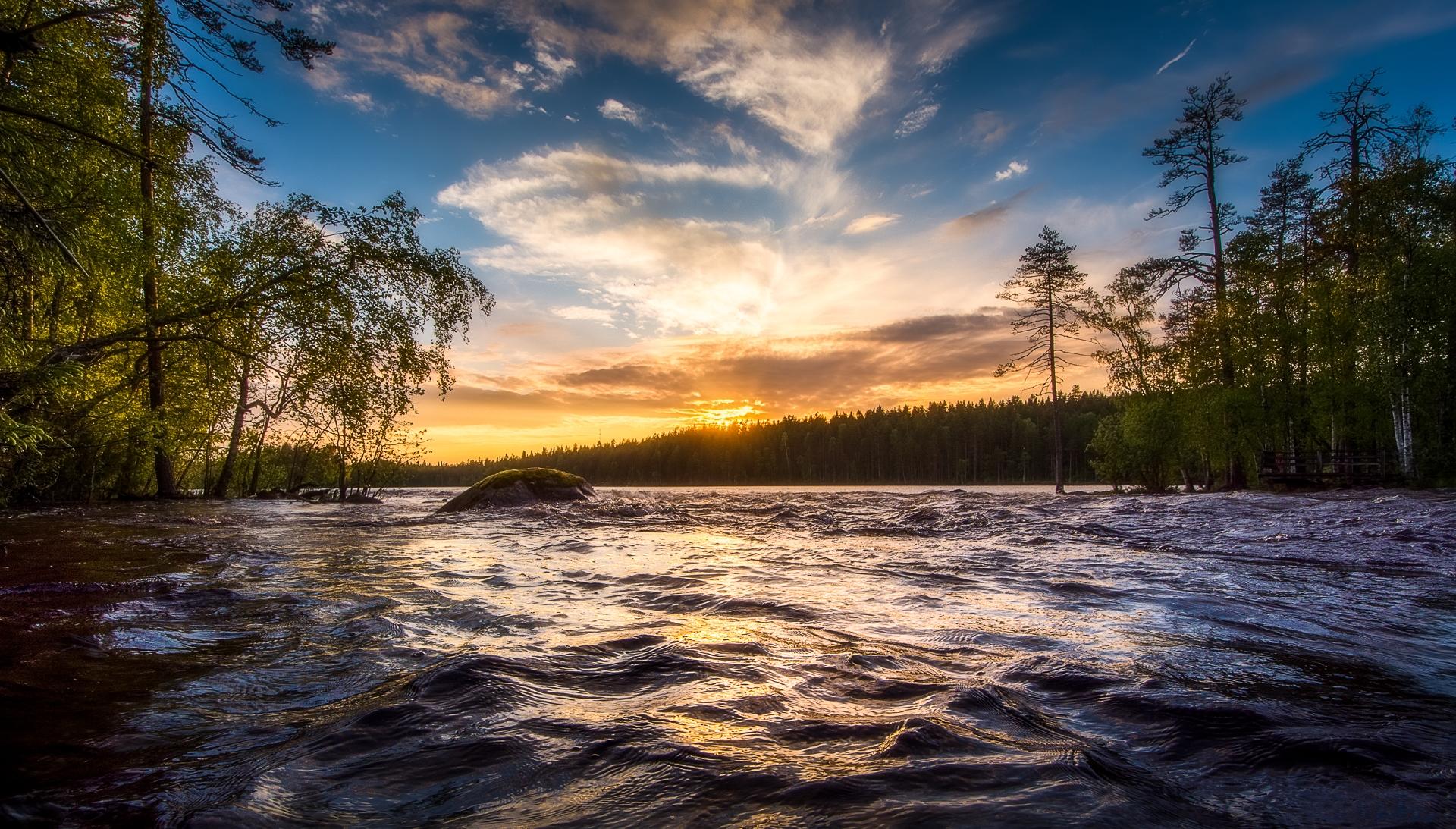 Wallpapers Finland river trees on the desktop