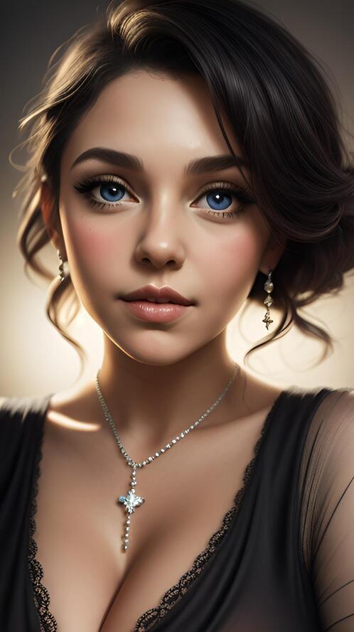 Бесплатное фото Девушка в черном