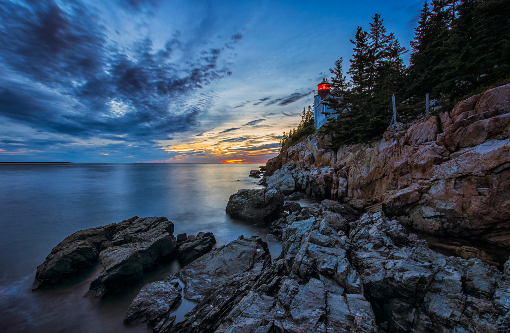 Wallpapers Lighthouse Bar Harbor the Island of mount Desert Acadia national Park on the desktop