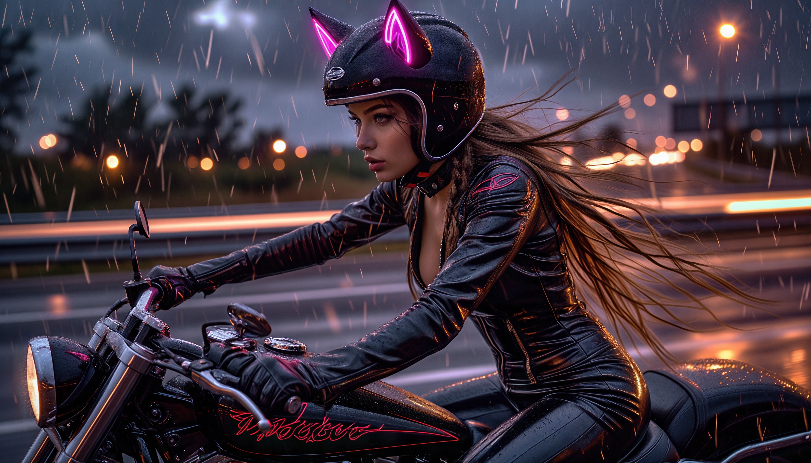 Wallpapers motorcycle leather suit helmet on the desktop