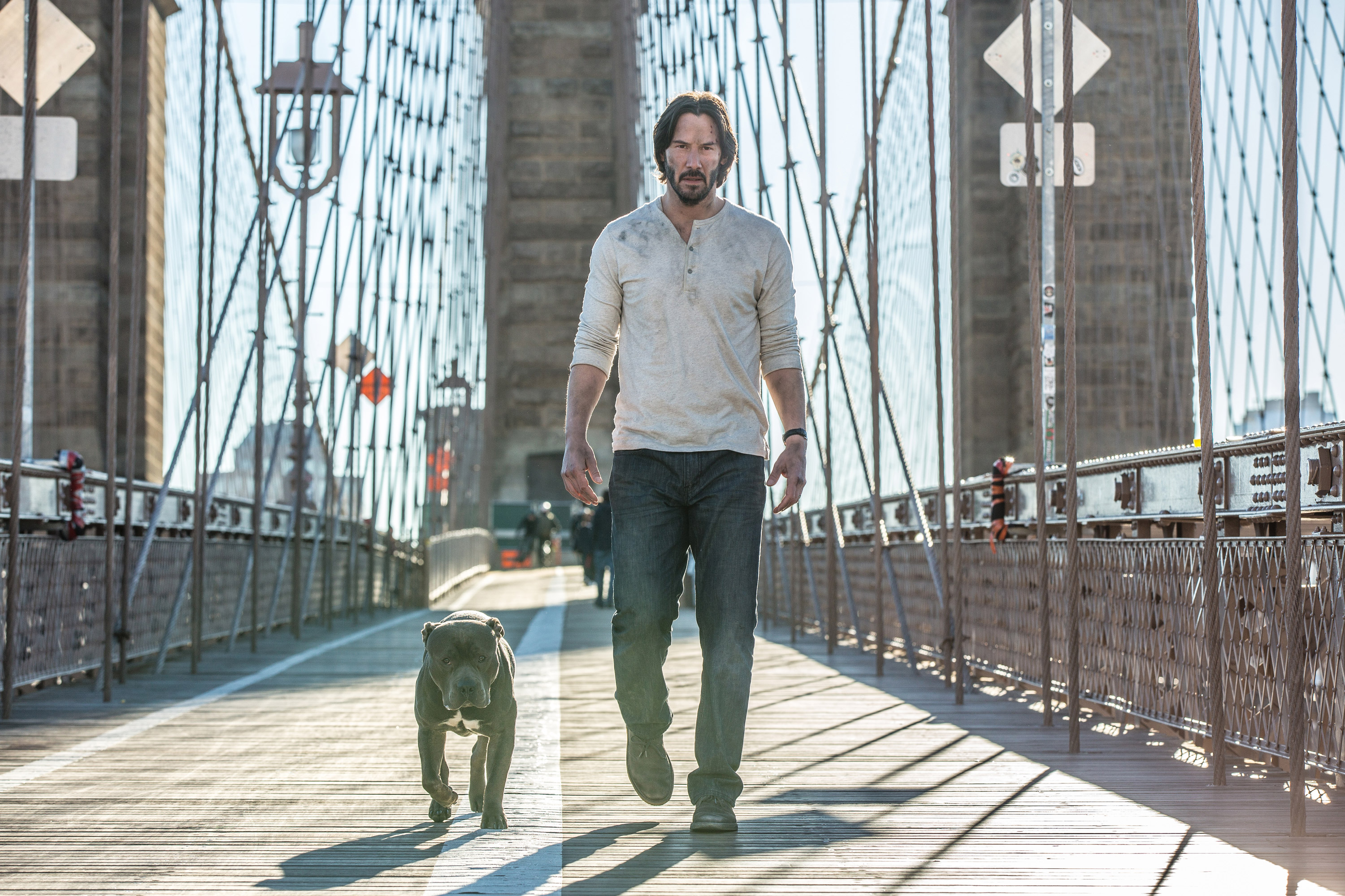 John Wick with a dog