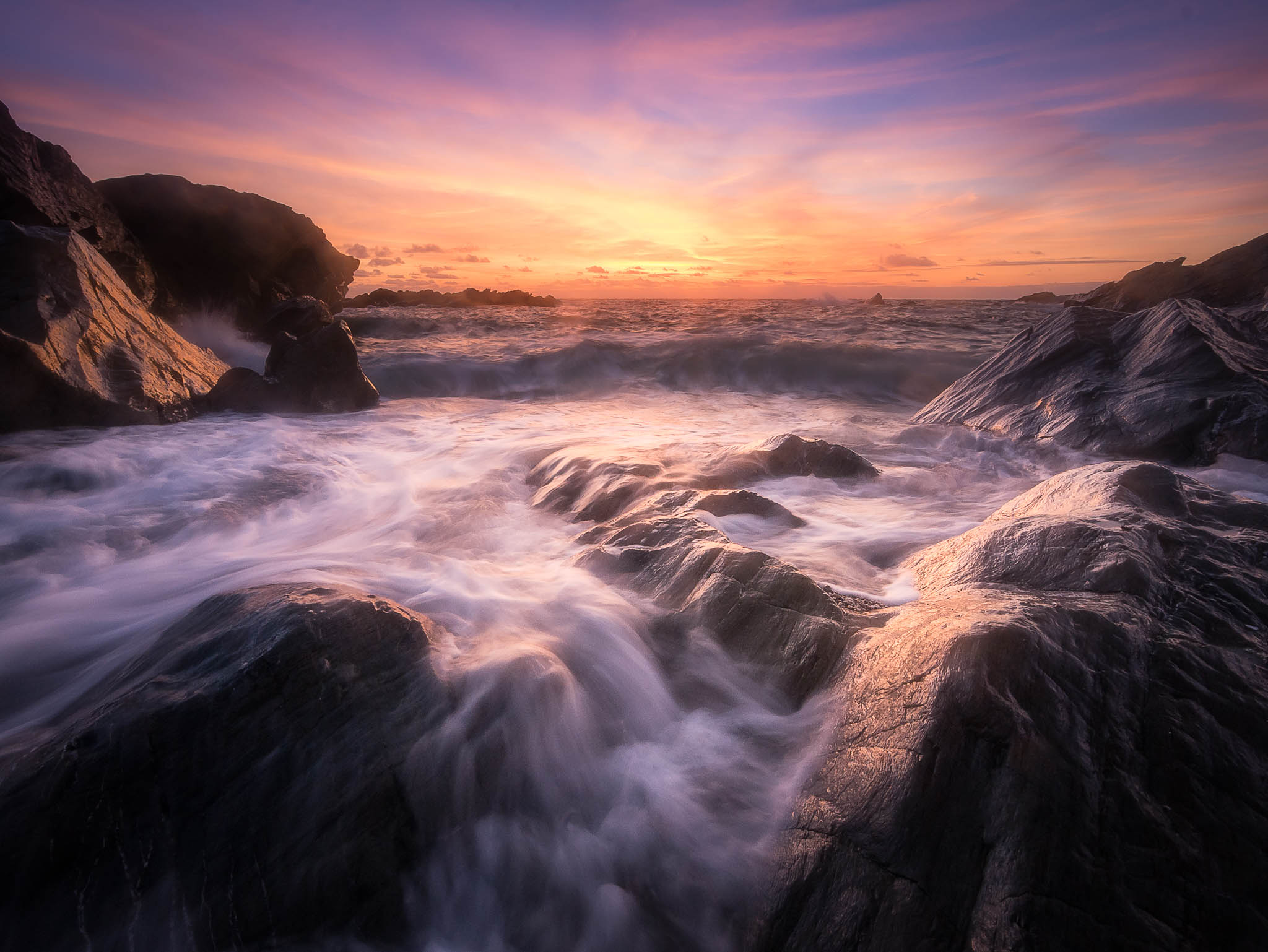 Wallpapers Cornwall sea rocks on the desktop