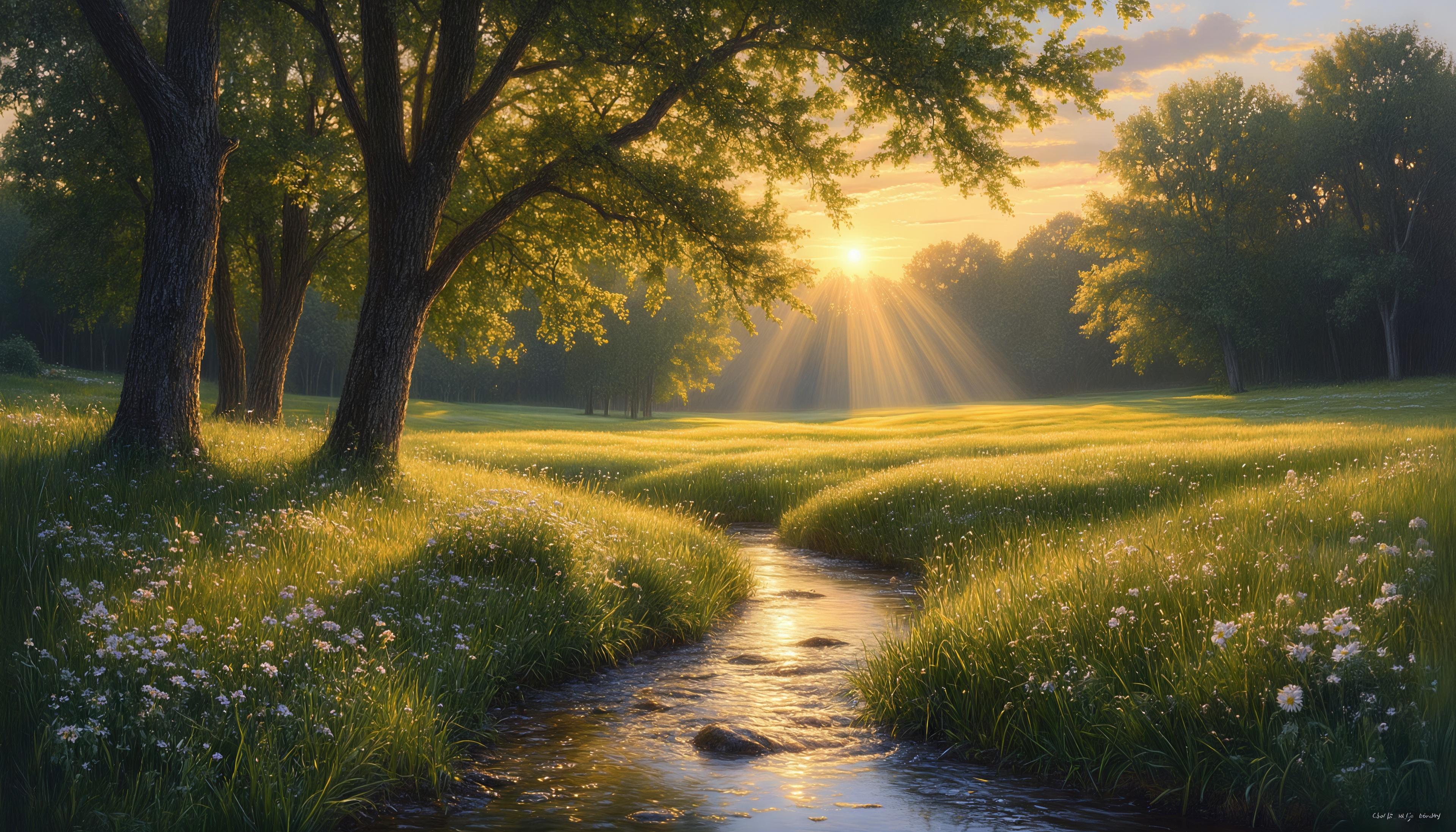 Wallpapers dawn landscape nature on the desktop
