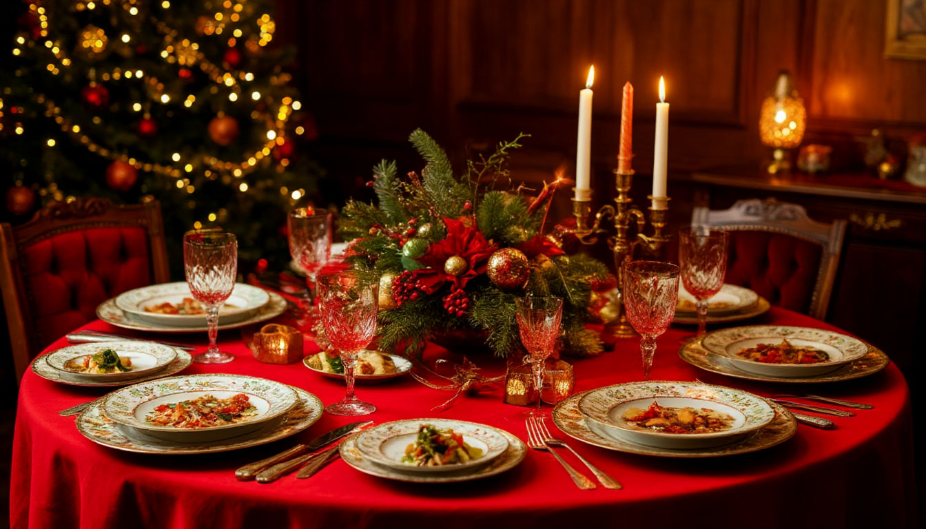Бесплатное фото Новогоднее застолье.