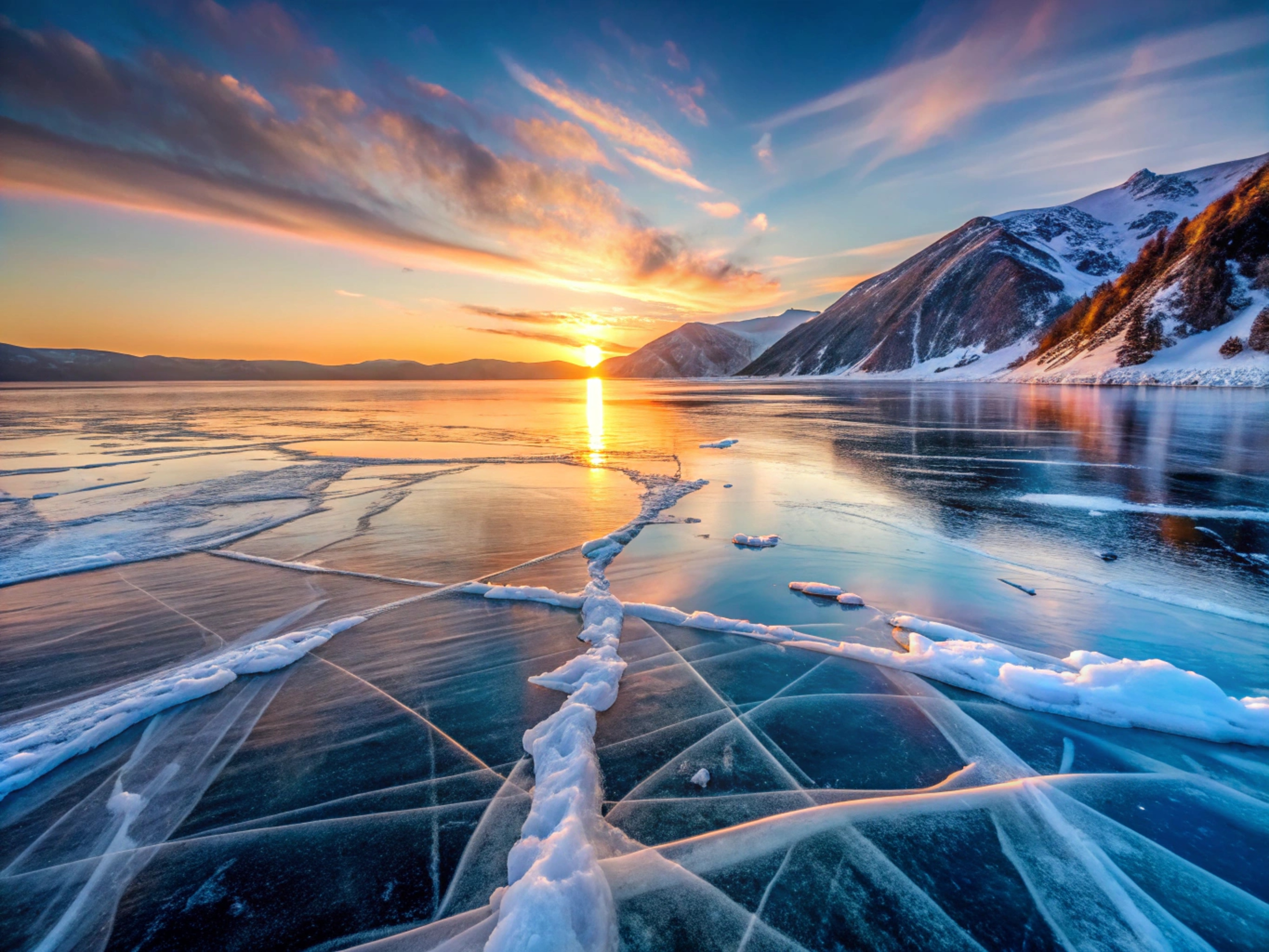 Бесплатное фото Рассвет зимой