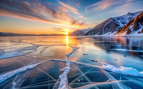 Бесплатное фото Рассвет зимой