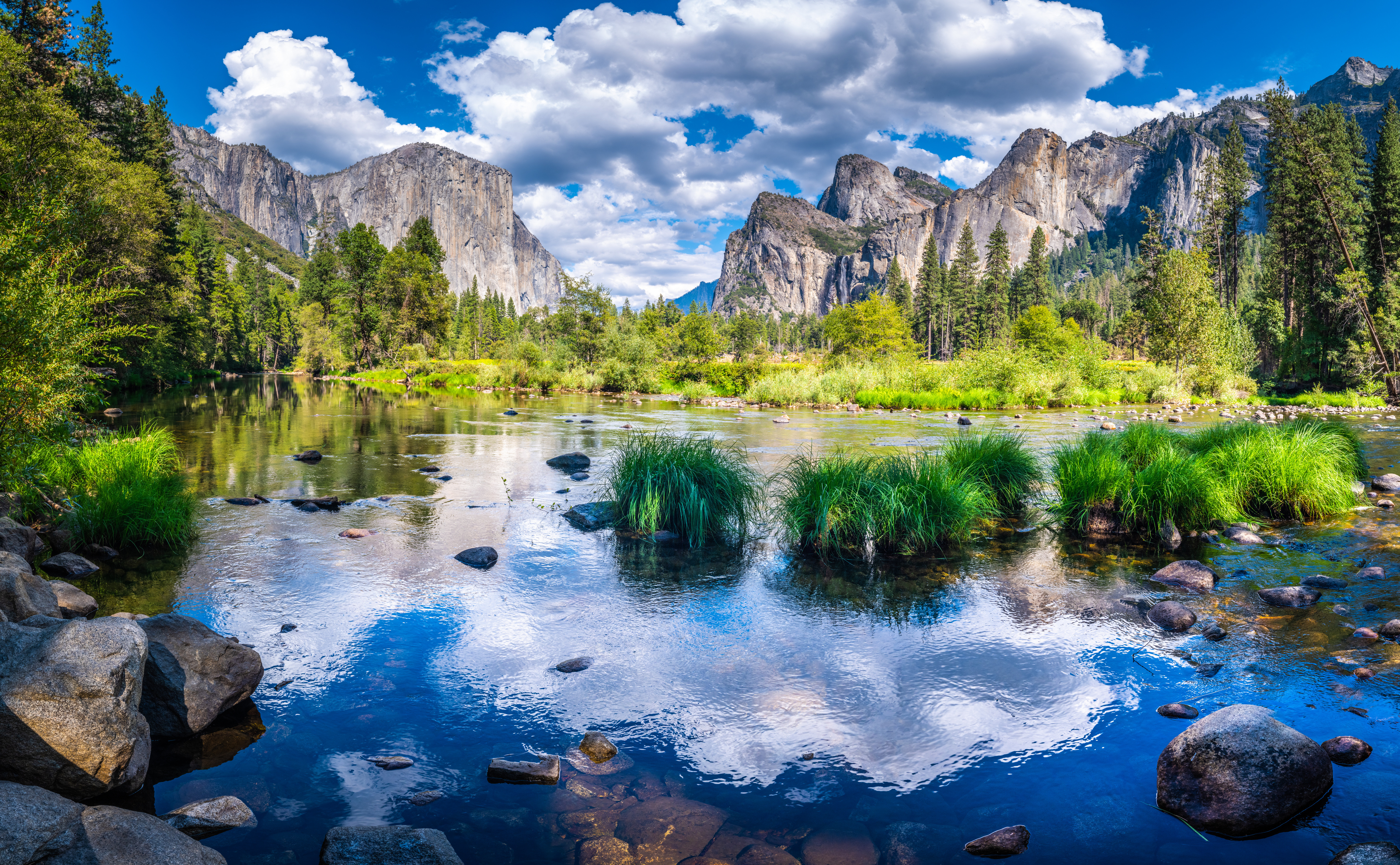 Wallpapers river USA clouds on the desktop