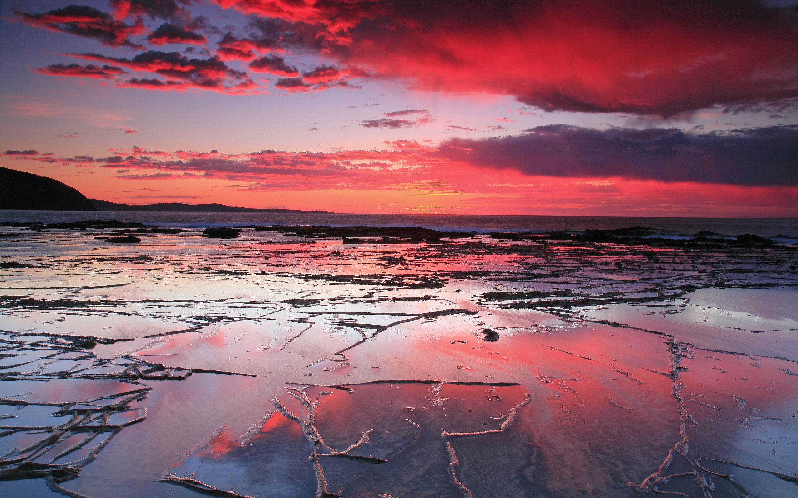 Бесплатное фото Льдины на море на закате