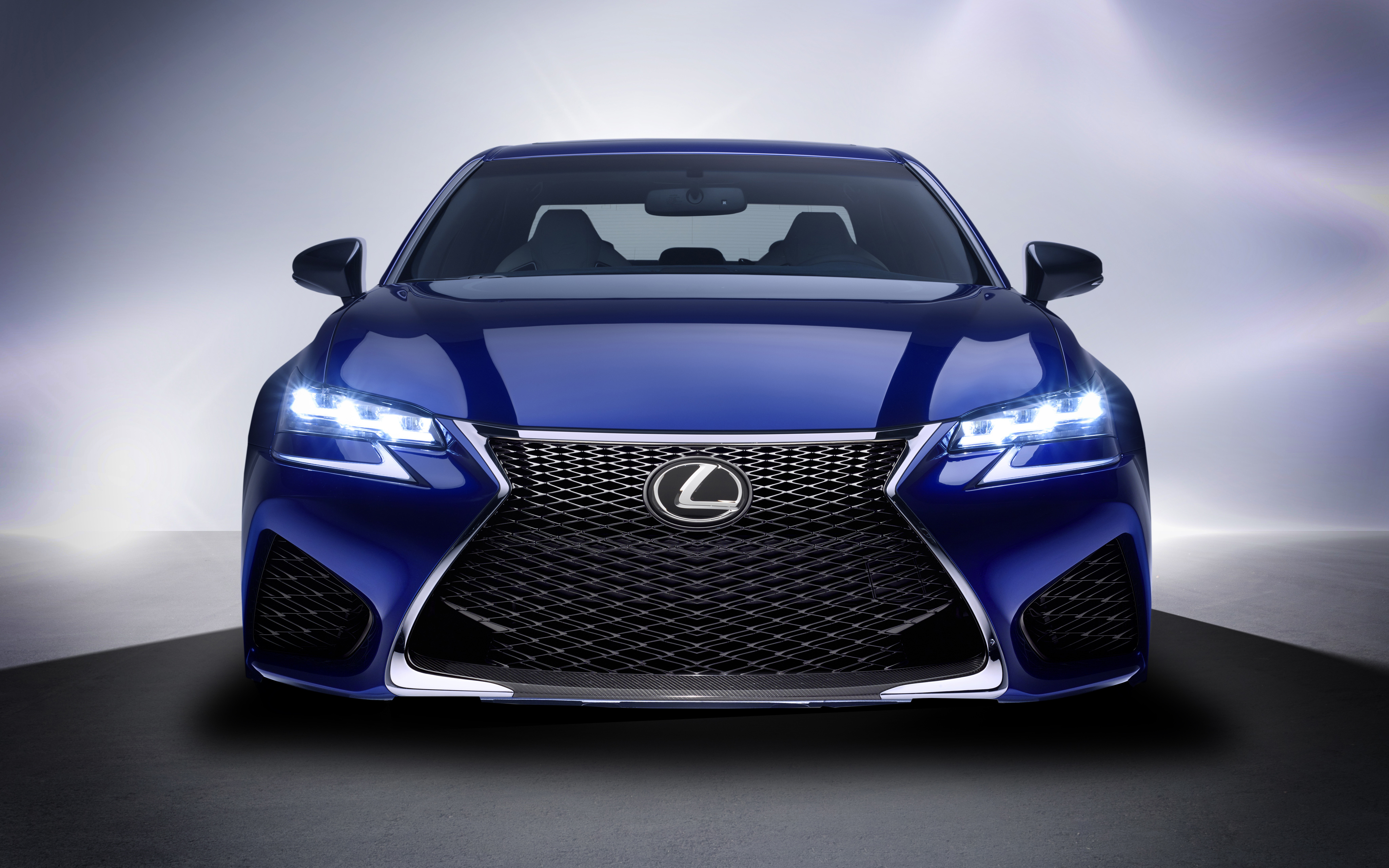 Blue Lexus GS F front