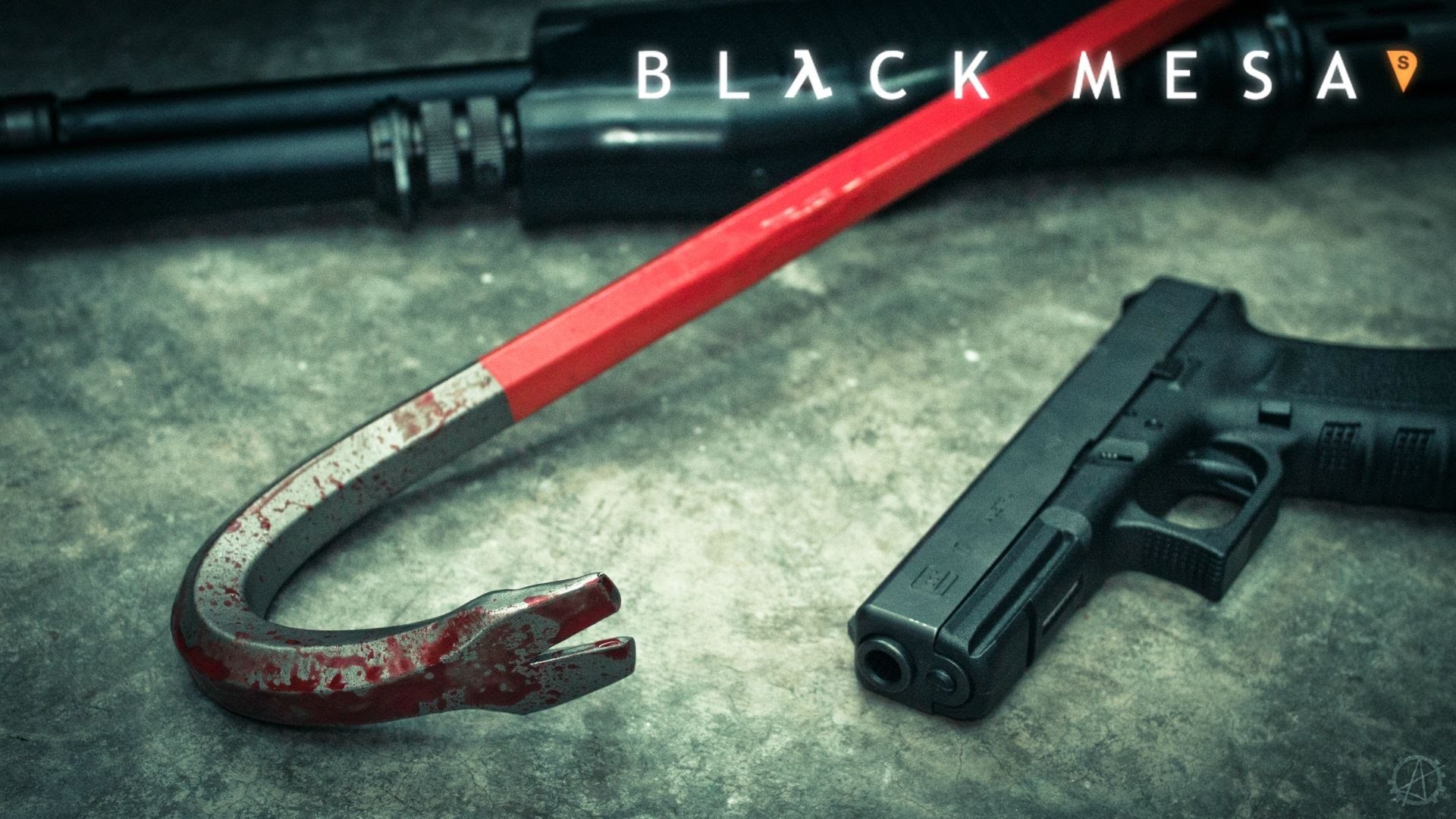 The screensaver from Black Mesa