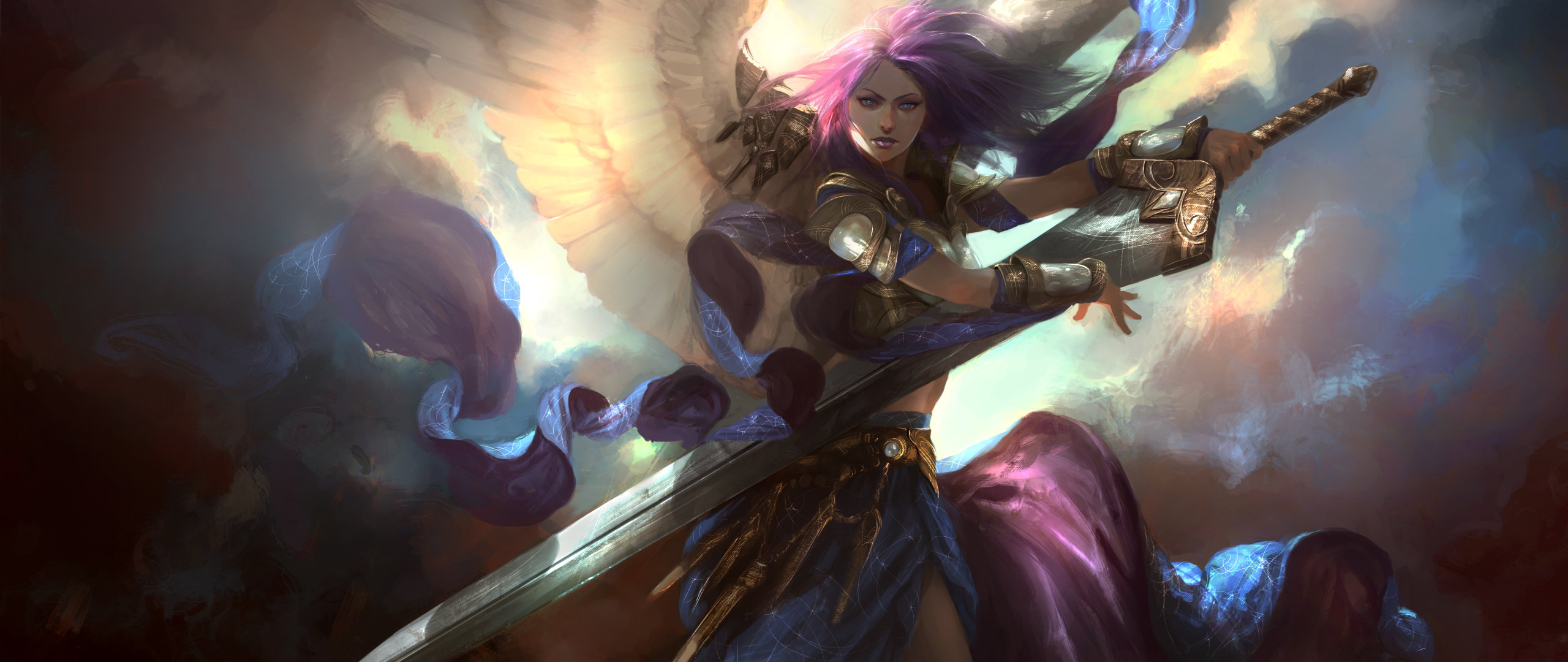 Wallpapers angel sword wings on the desktop