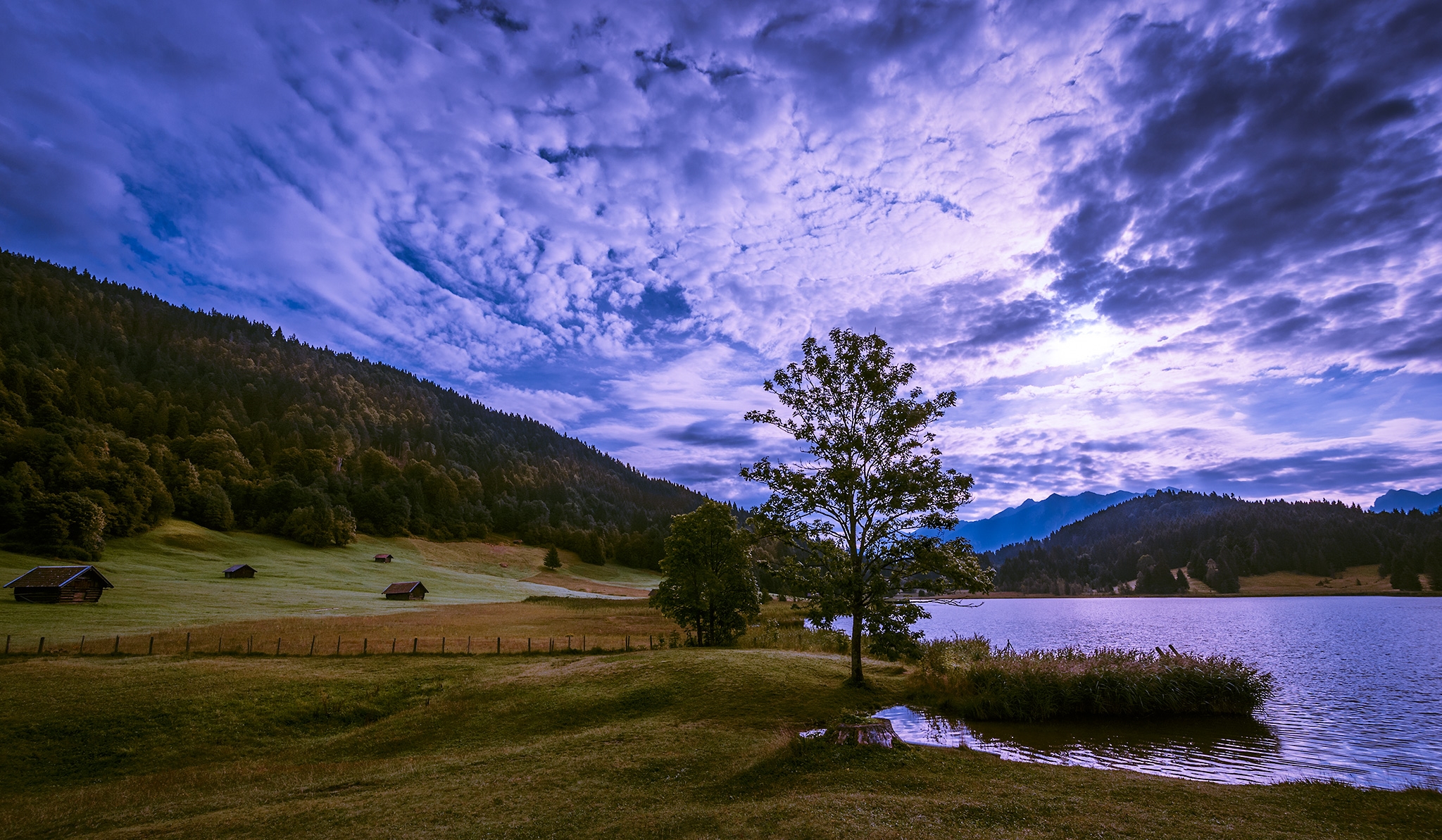 Wallpapers countryside Bavaria sunset on the desktop