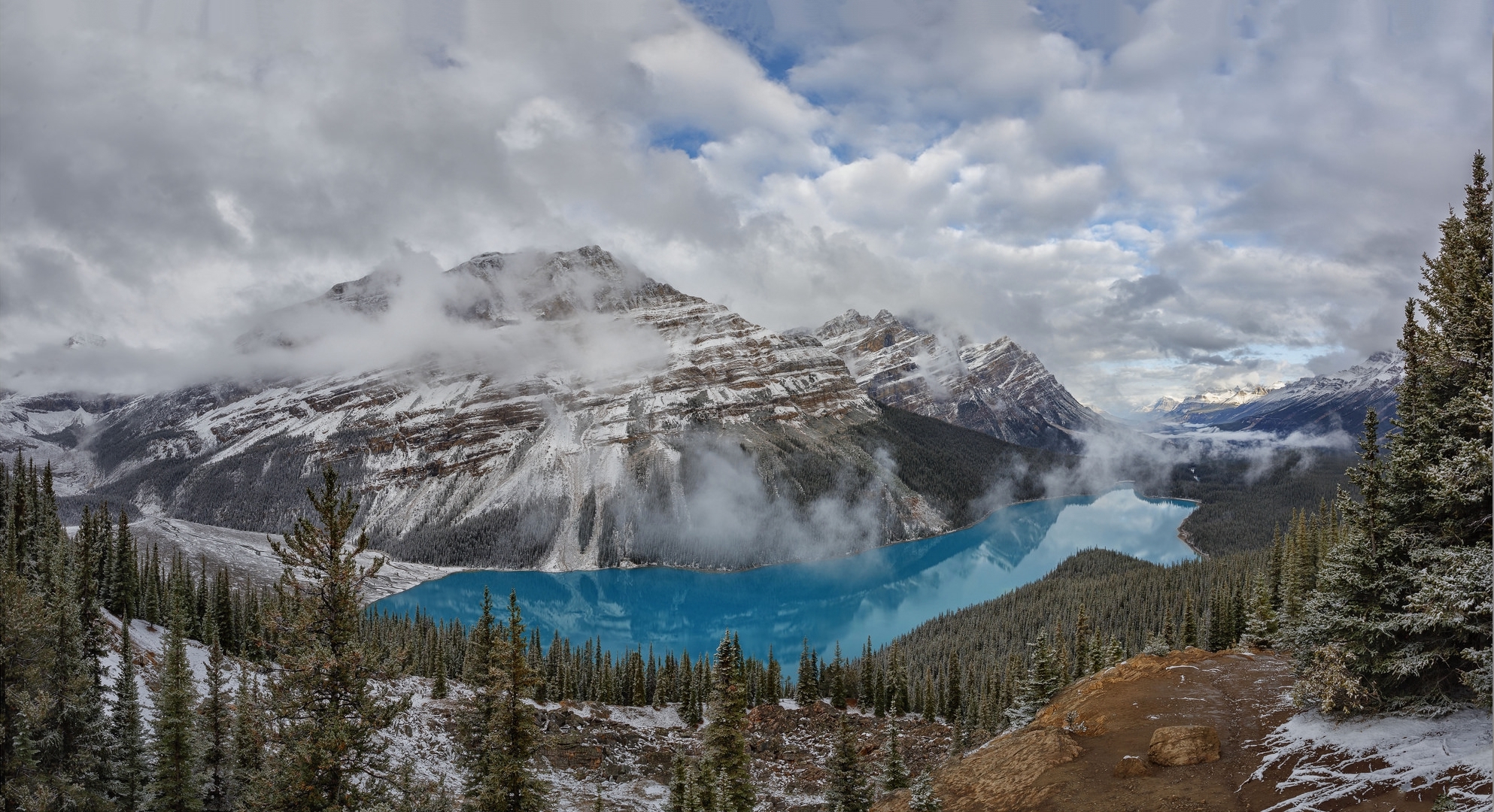 Free photo Beautiful wallpaper alberta, peyto lake