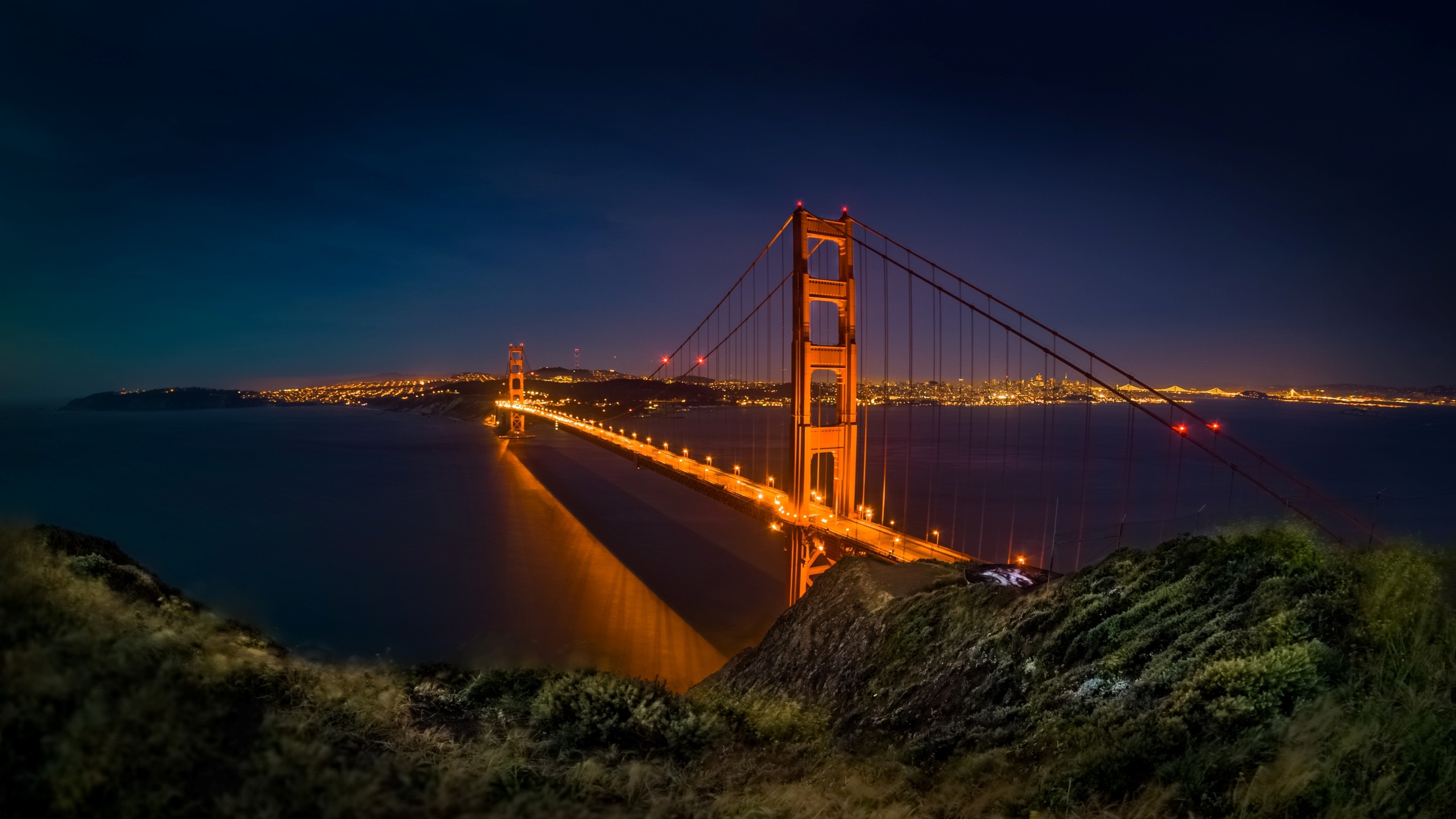 免费照片金门大桥夜景