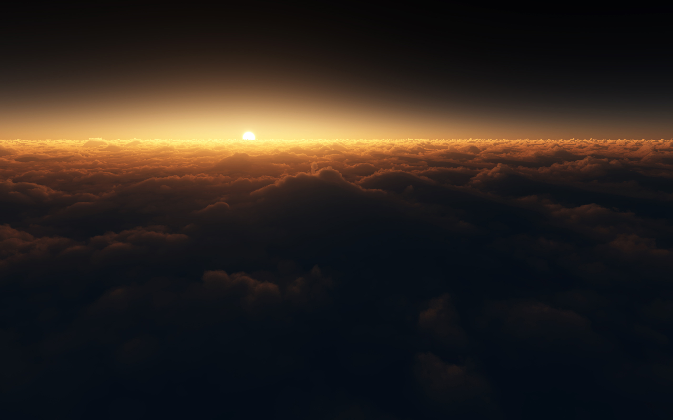 Wallpapers clouds horizon sun on the desktop