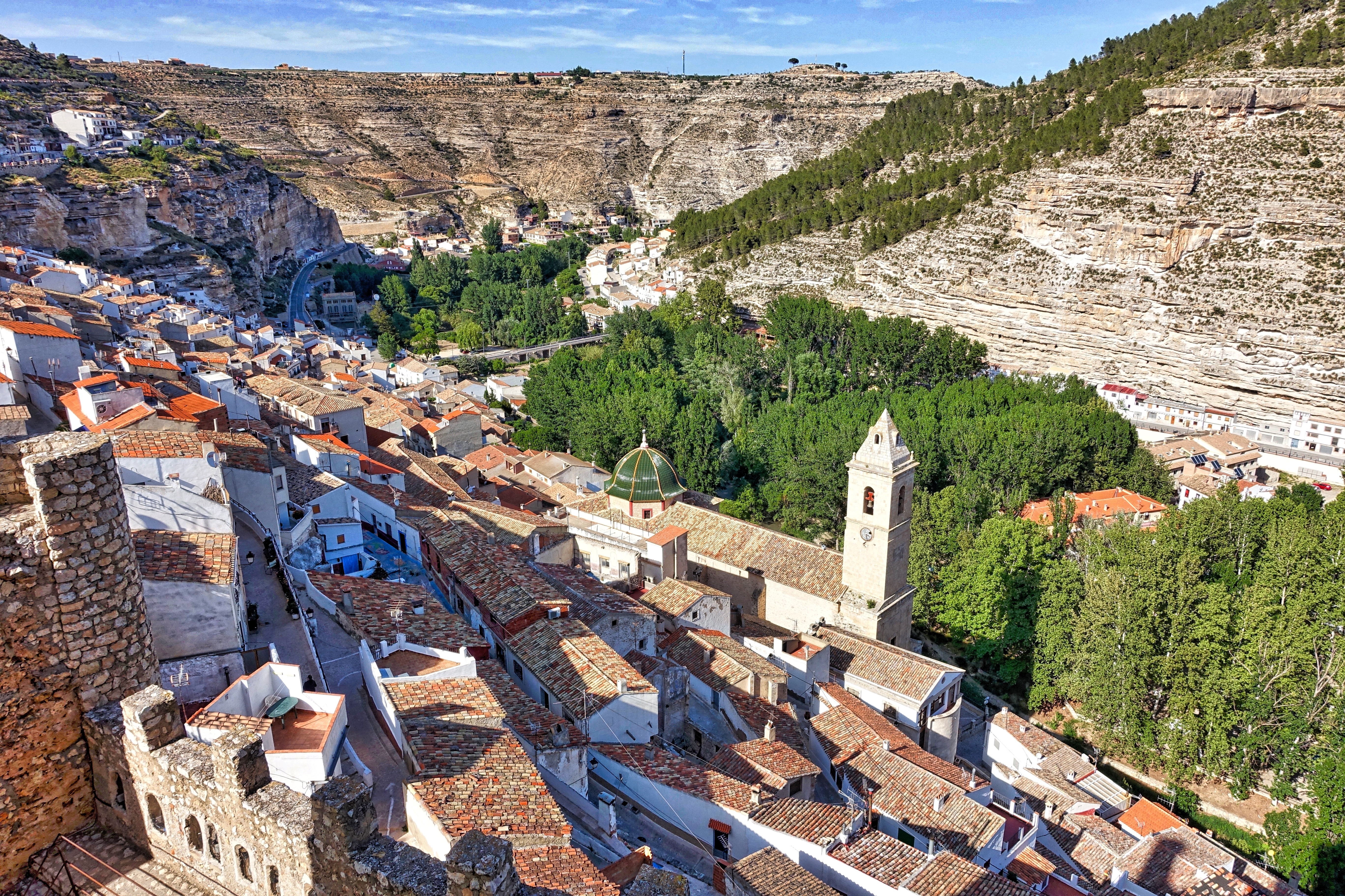 Wallpapers Spain Alcala del Jucar buildings on the desktop