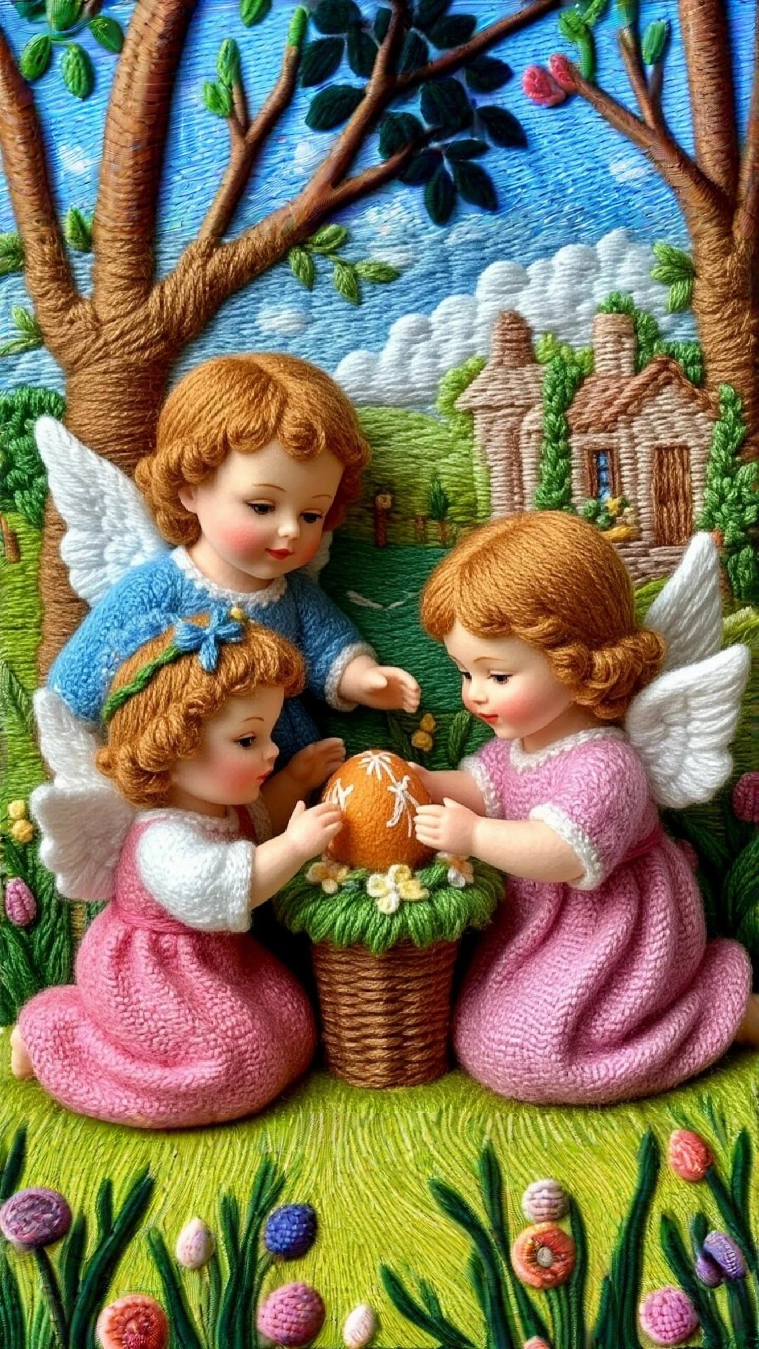 免费照片天使装饰复活节彩蛋