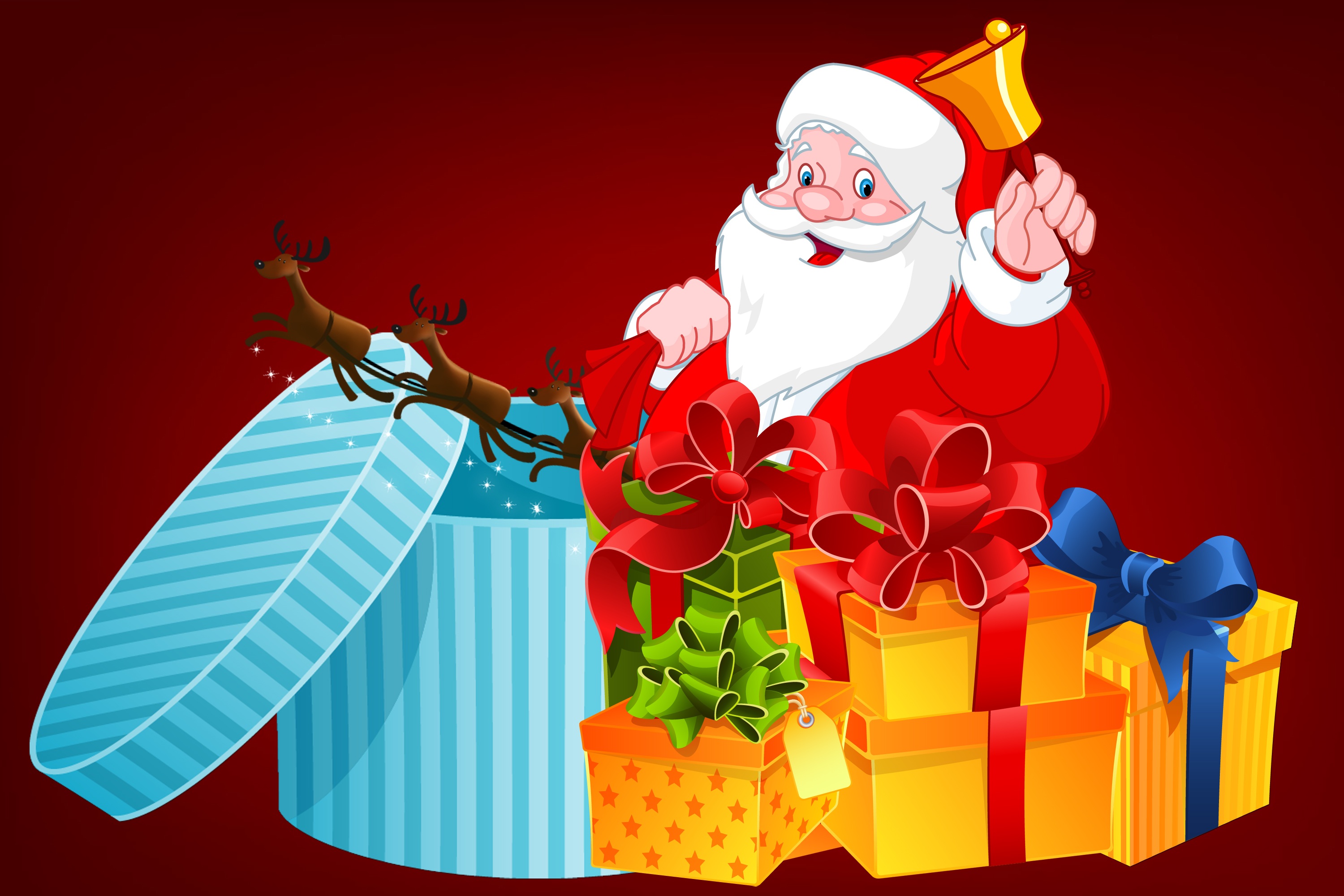 Wallpapers Christmas decorations design Santa Claus on the desktop