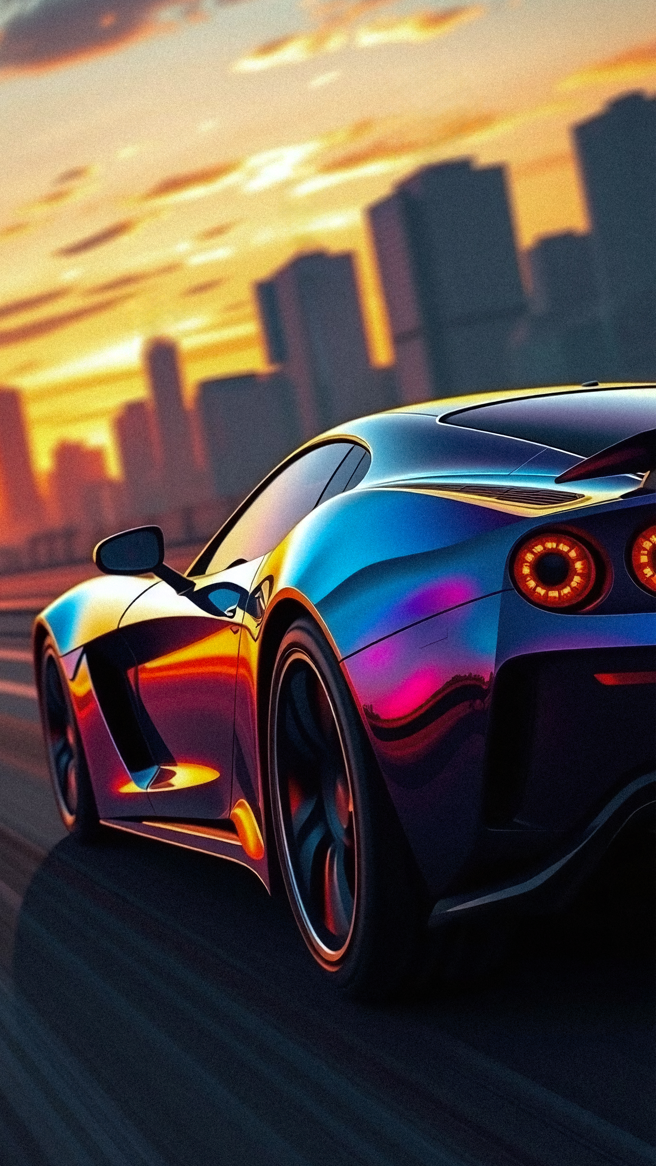 Бесплатное фото Автомобиль в мегаполисе