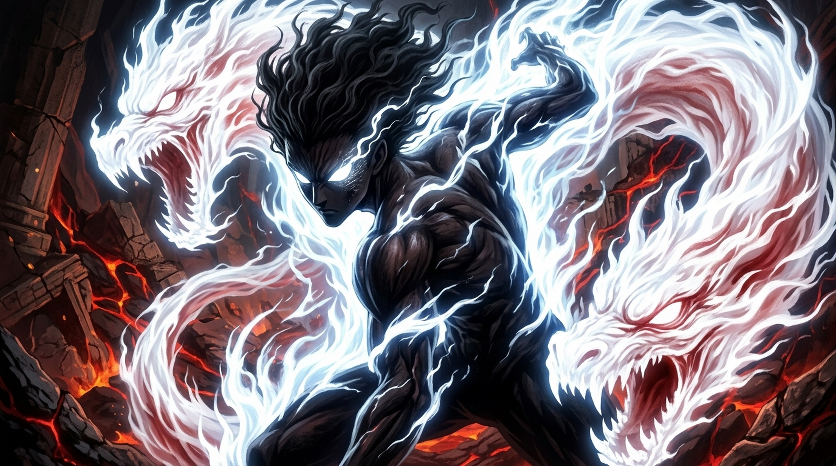 桌面上的壁纸战士 龙 魔法