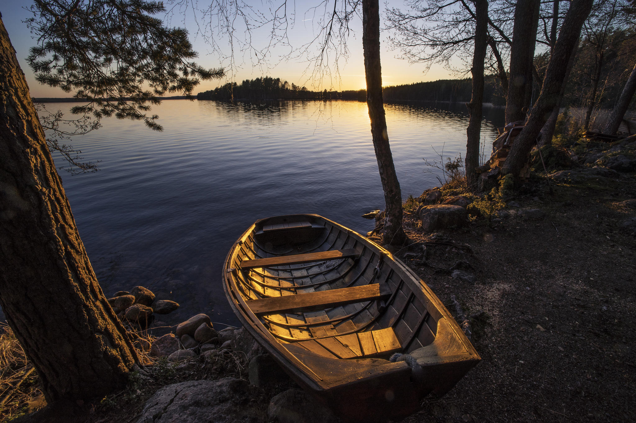 Wallpapers lake Finland sky on the desktop