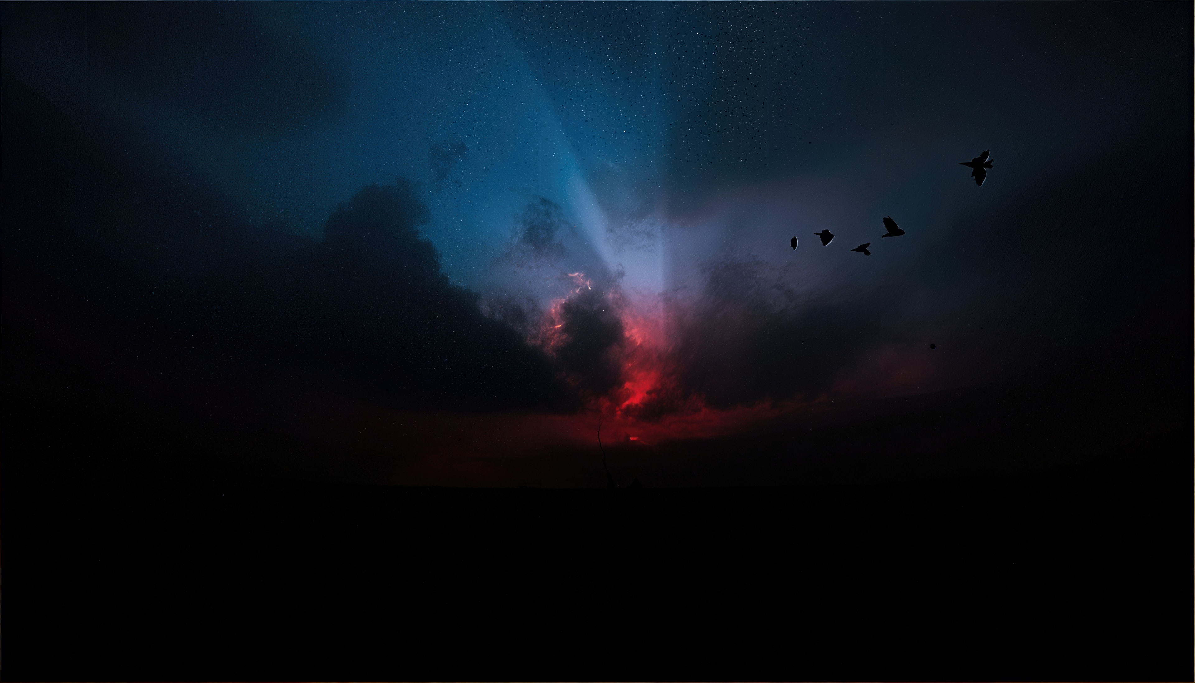 Wallpapers night sky clouds on the desktop