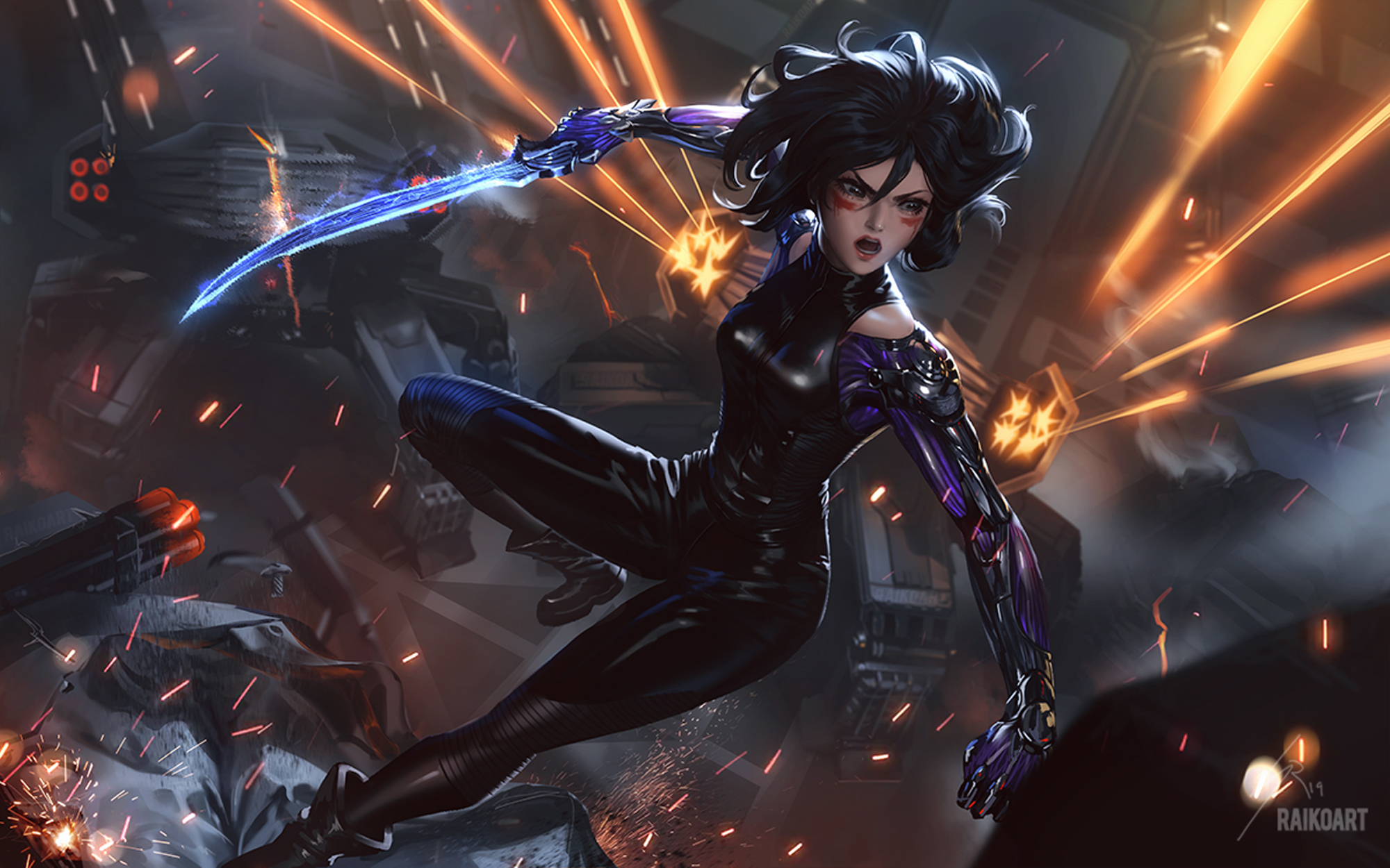 Wallpapers Alita Battle Angel deviantart artwork on the desktop