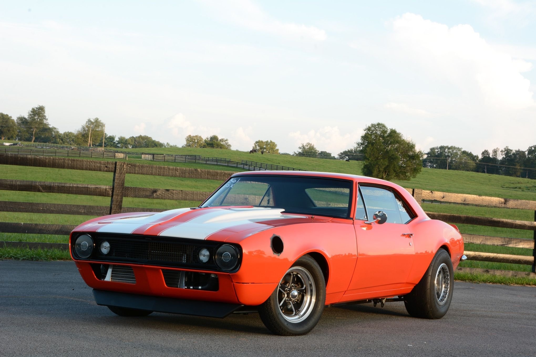 Wallpapers cars 1967 chevrolet camaro orange on the desktop