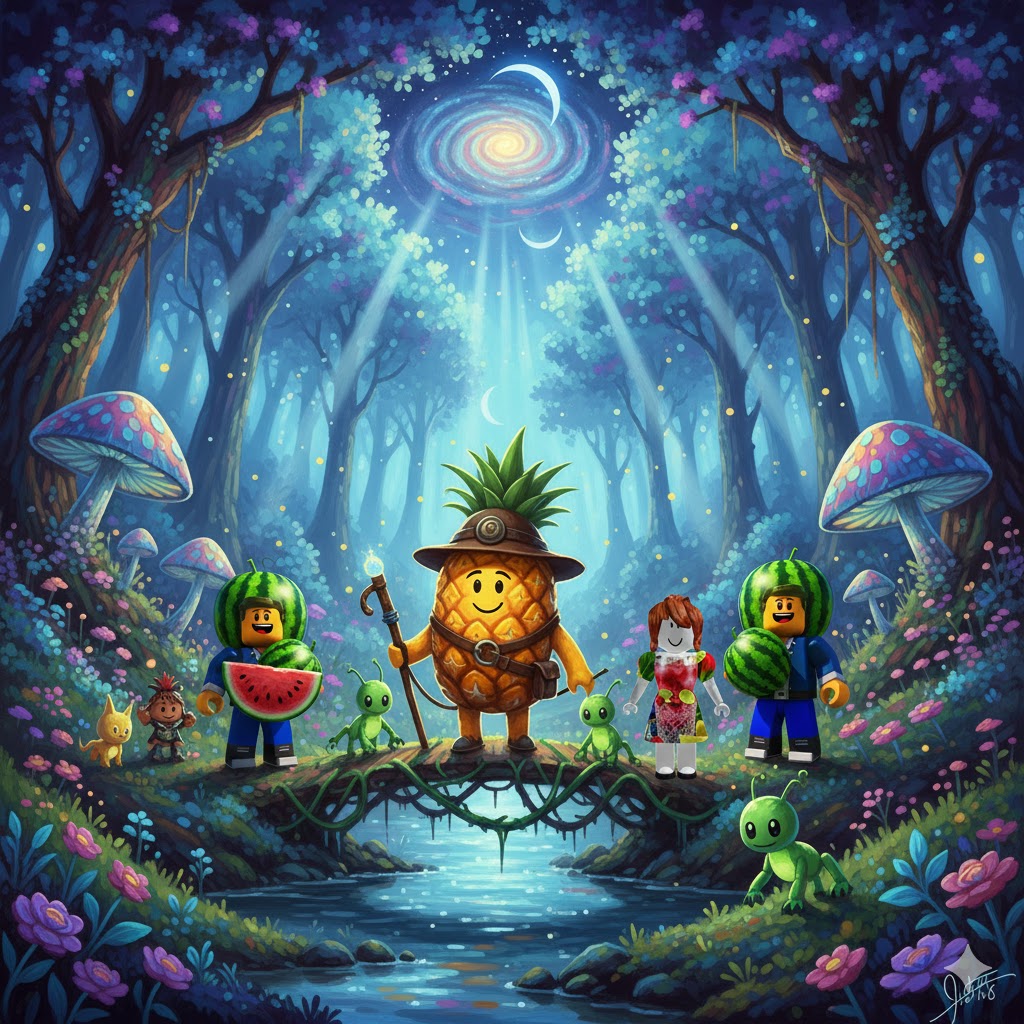 Бесплатная открытка Волшебный ананас роблокс!